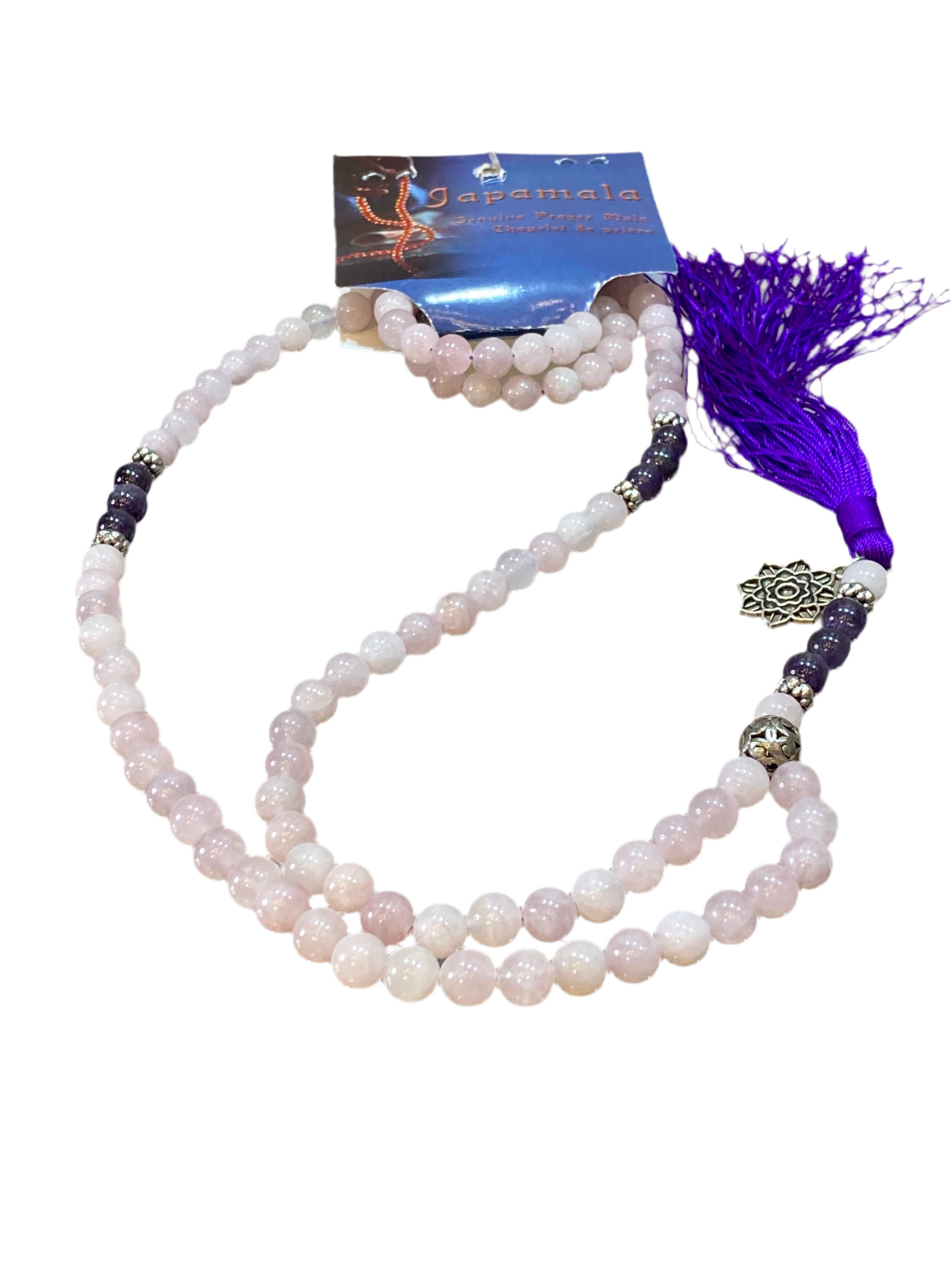 Rose Quartz and Amethyst Prayer Mala