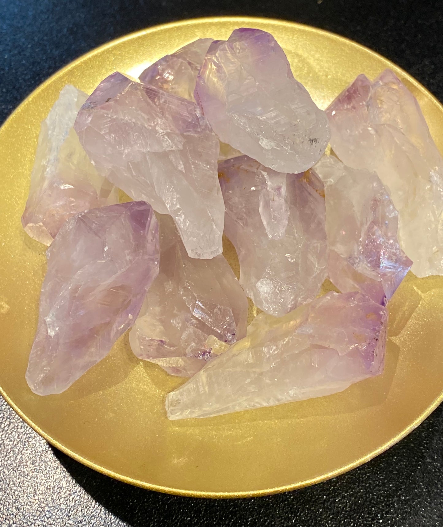 Amethyst Light Natural Rough Large Points Tumbled Stone 1pc - healing lotus