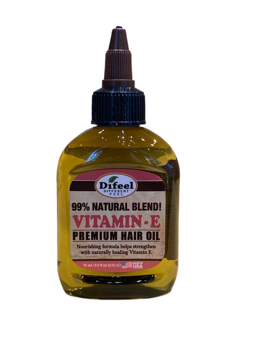 Di-Feel Vitamin E Oil bottle for nourishing and strengthening hair.