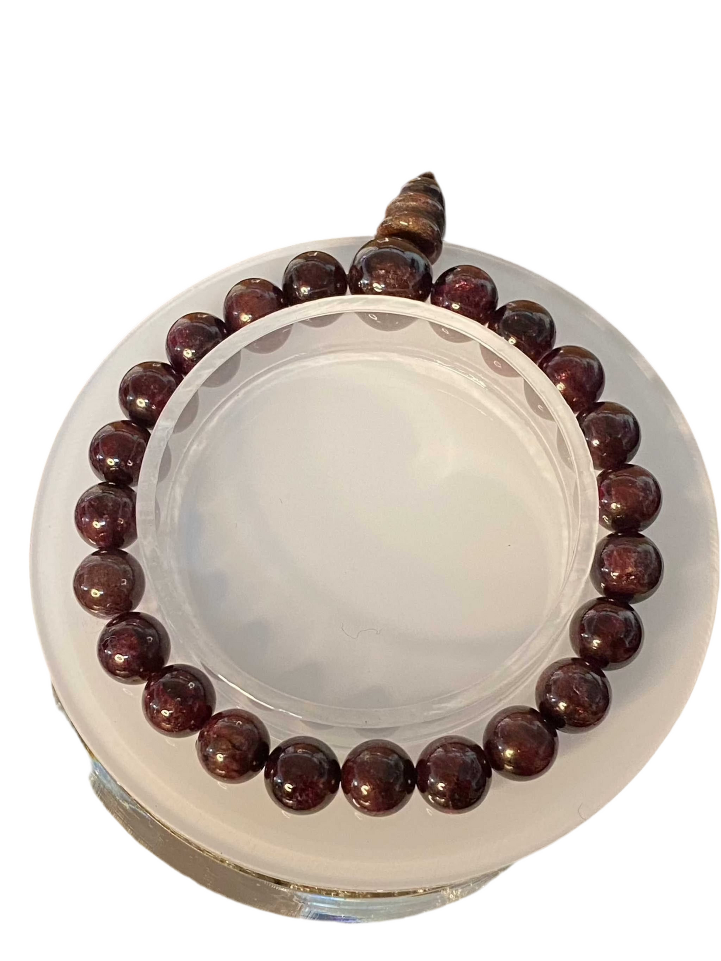 Garnet Mala Beaded Bracelet