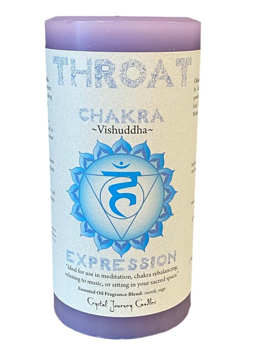 Crystal Journey Throat Chakra Candle