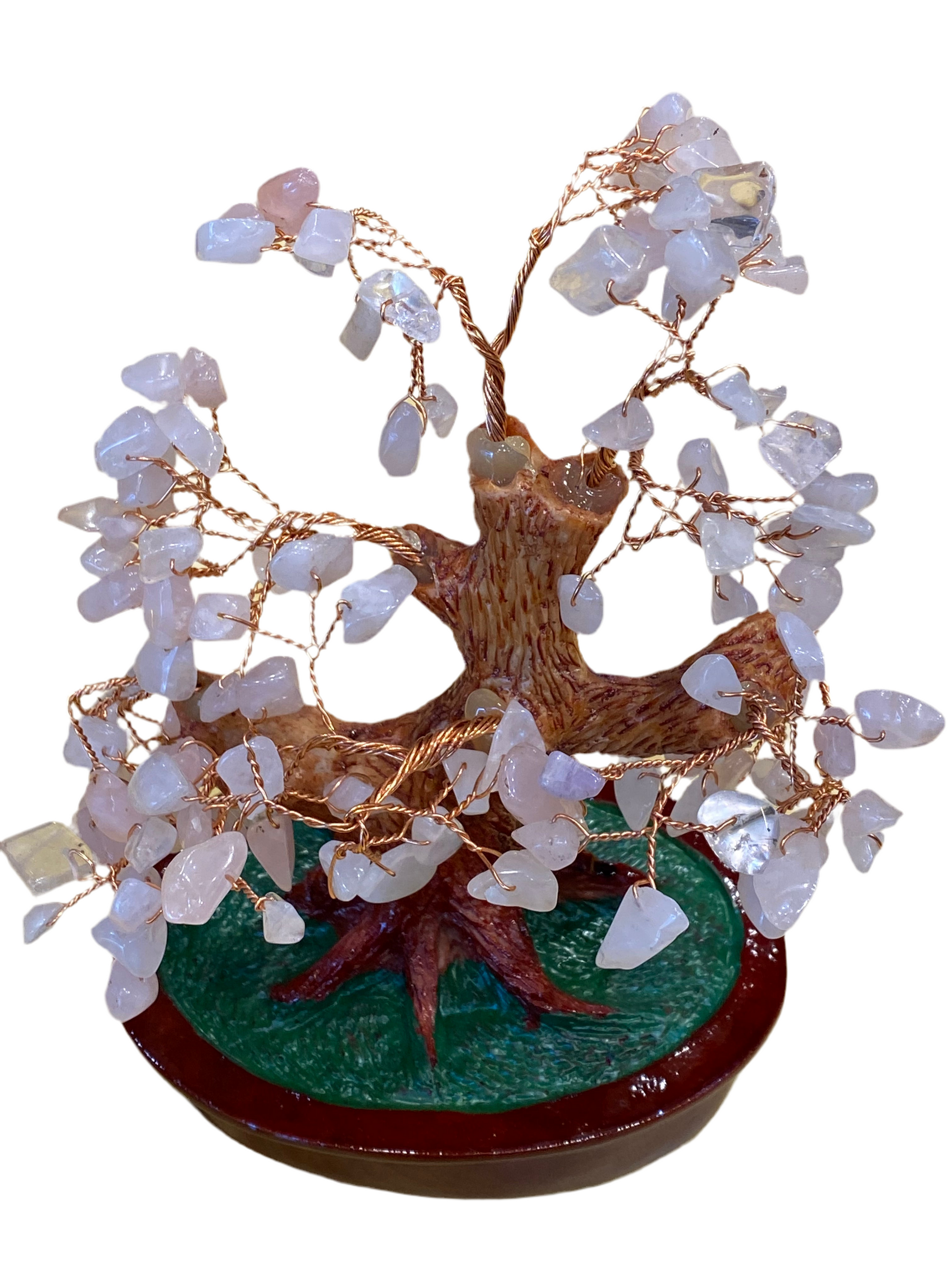 Feng Shui Bonsai Gemstone Rose Quartz Tree