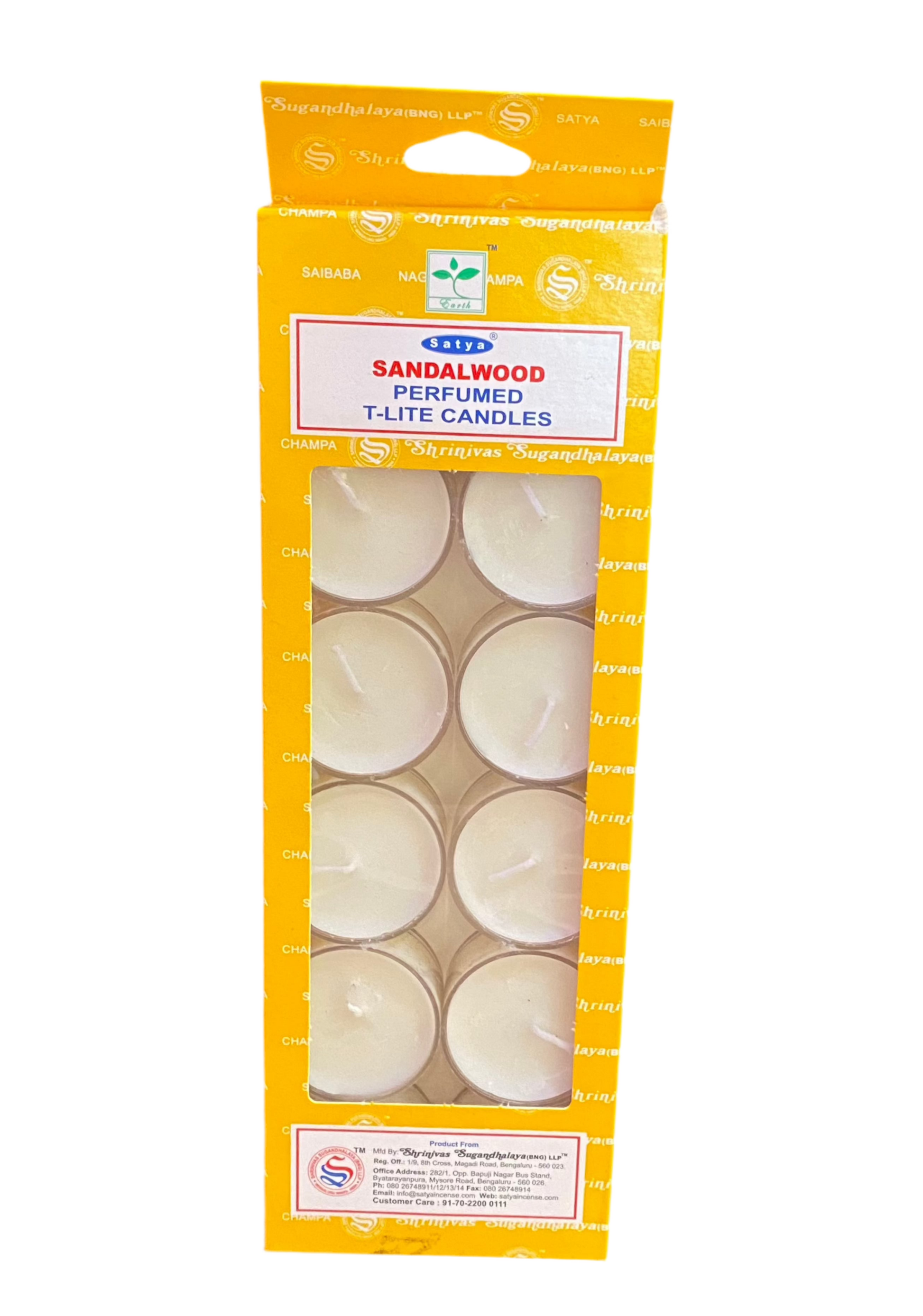 Satya Sandalwood Perfumed T Lite Candles