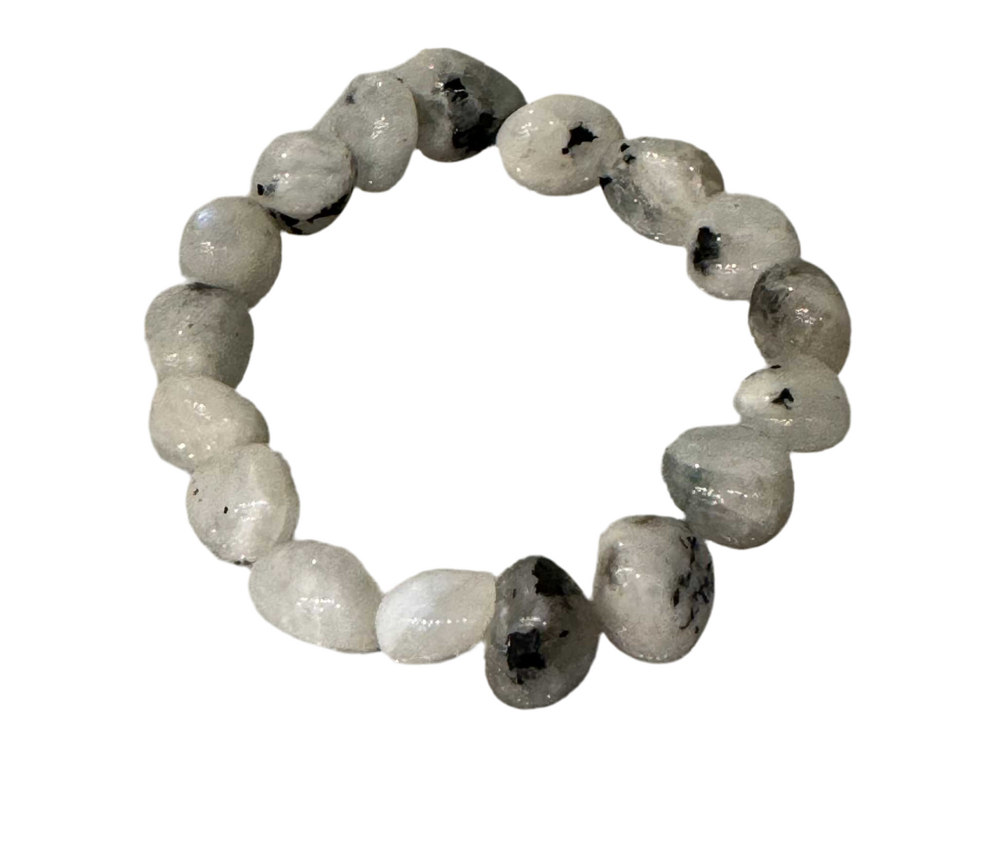 Rainbow Moonstone Tumbled Bracelet