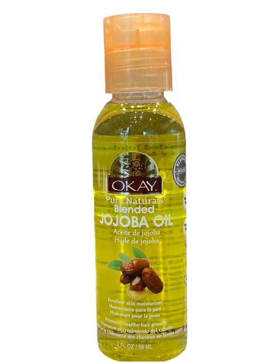 Jojoba Oil by OKAY in a 2 fl oz bottle, natural moisturizer for skin and hair.