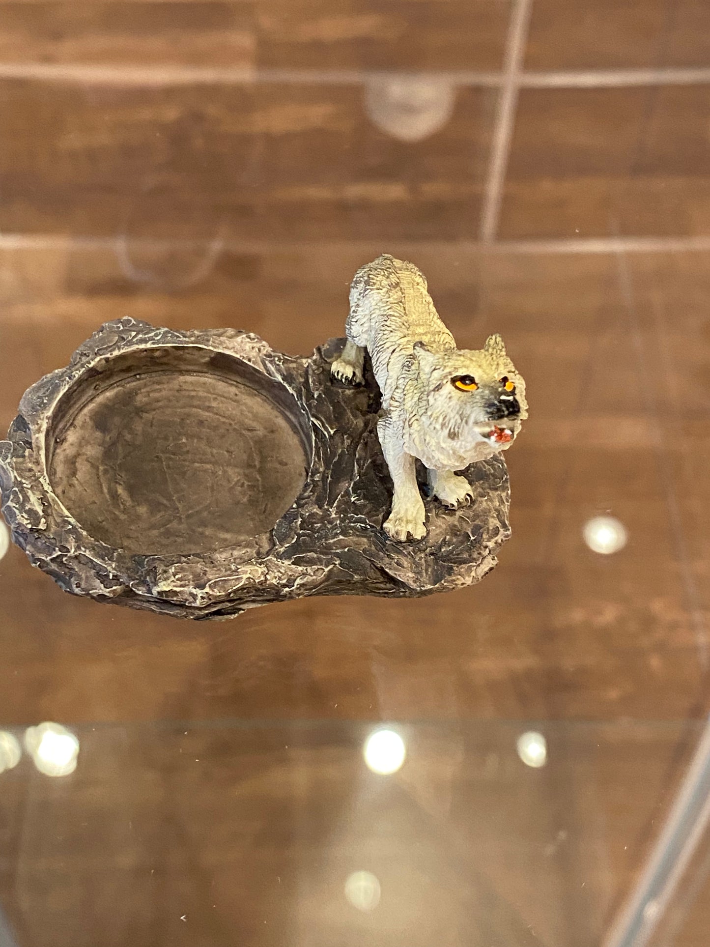 Standing Wolf T Lite Candle Holder