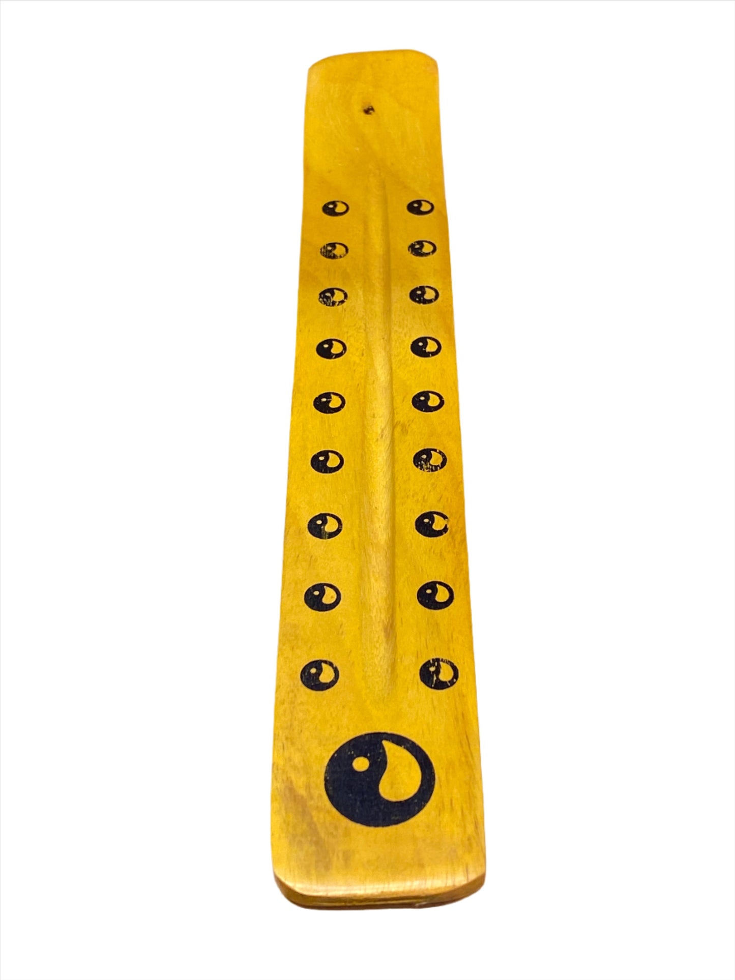 Wooden Incense Stick Holder Yin Yang (Yellow)