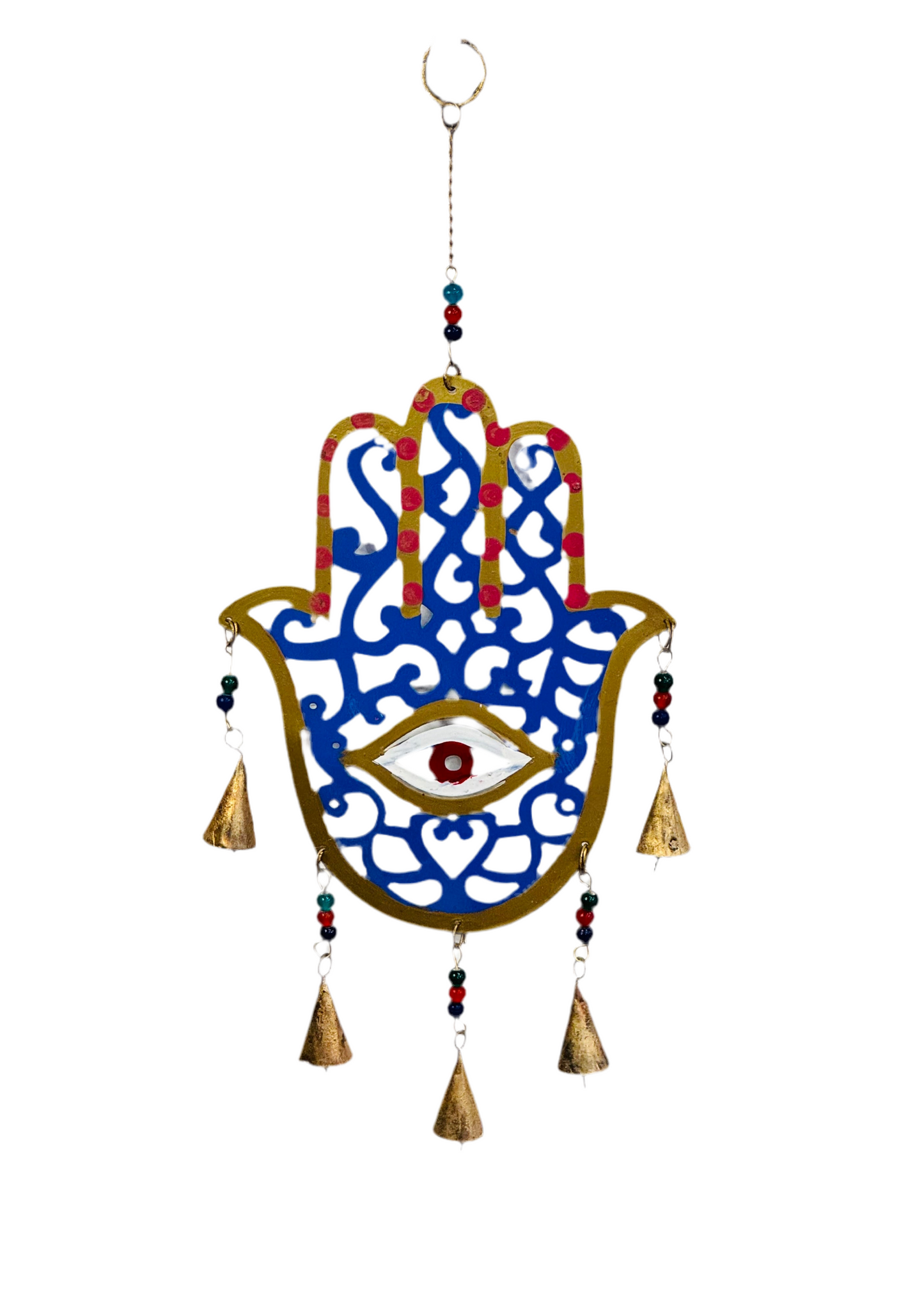 Handmade Brass Hamsa Wind Chime