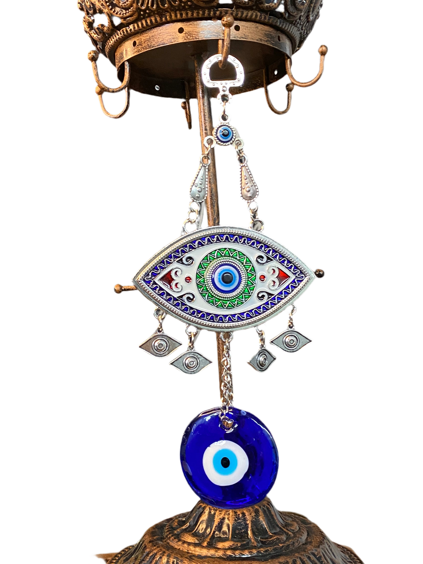 Green Red and White Evil Eye Door Talisman