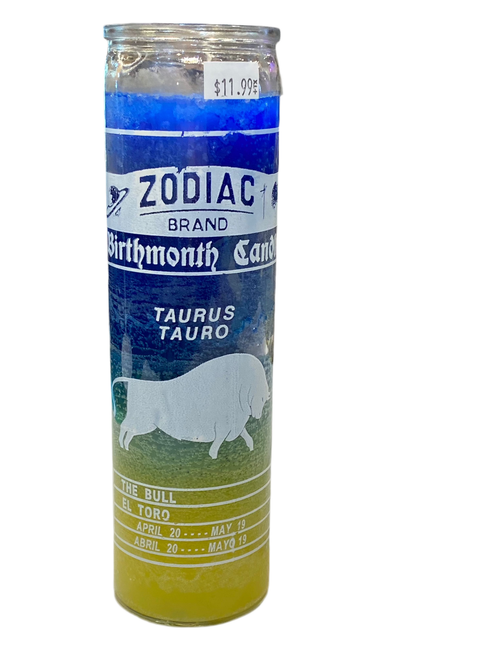 Zodiac Taurus 7 Day Candle