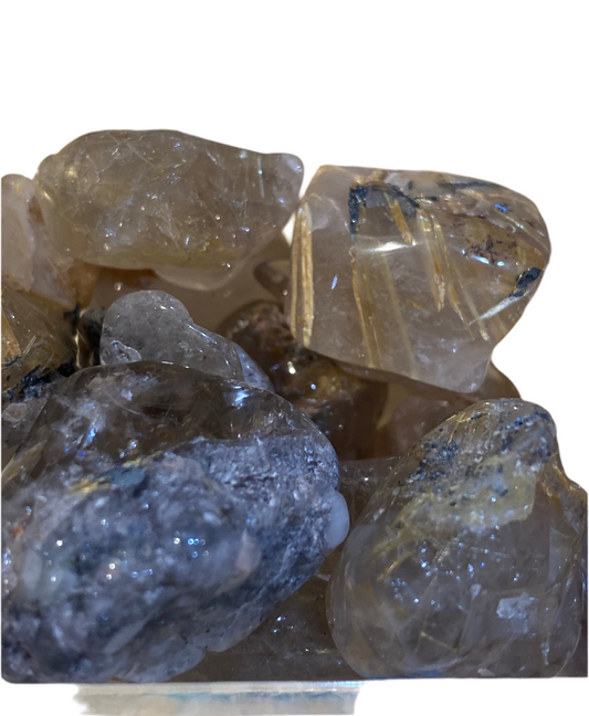 Rutilated Quartz Tumbled Stones for magnification and intuition.