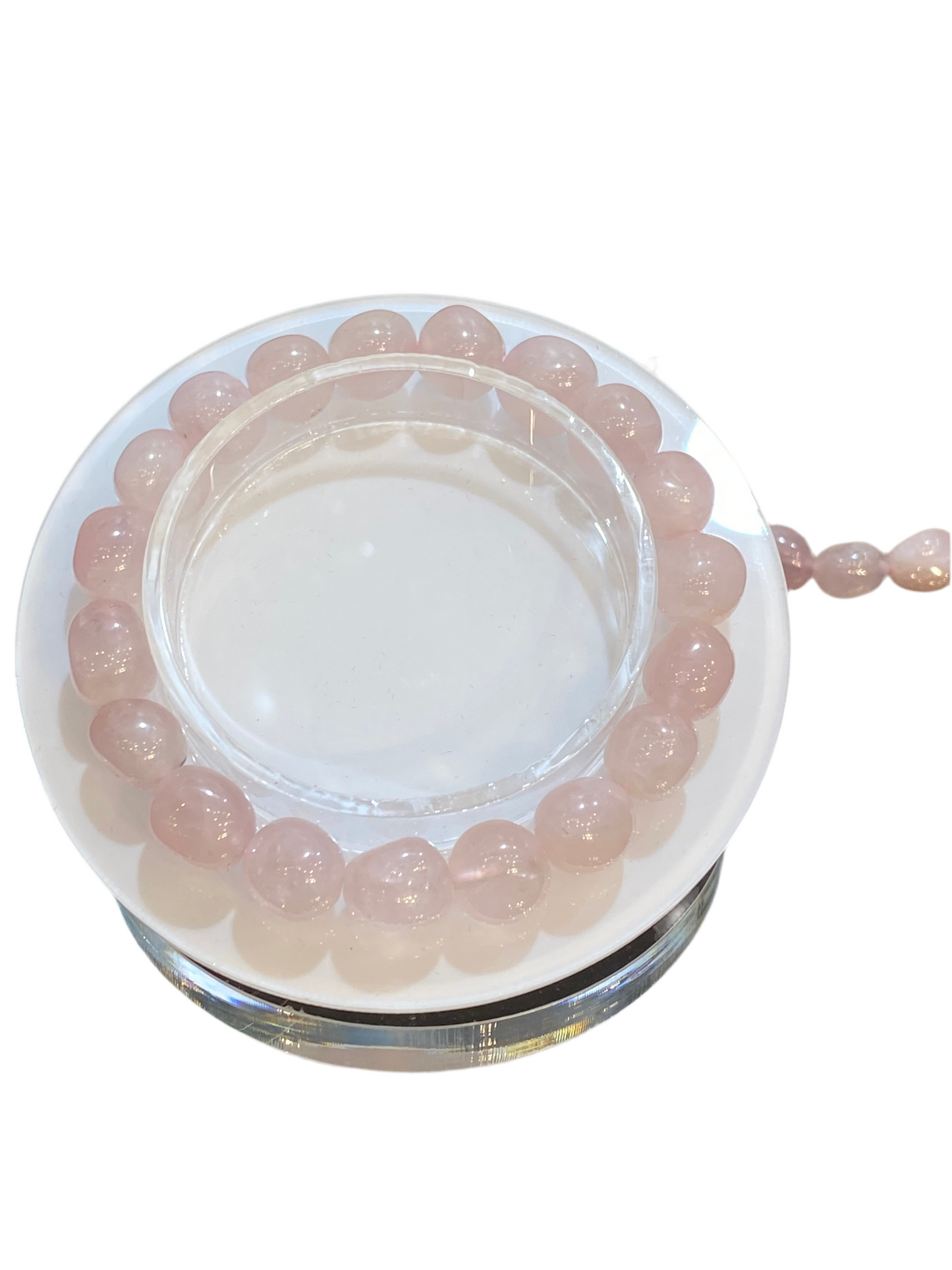 Rose Quartz Nugget Beaded Gemstone Bracelet