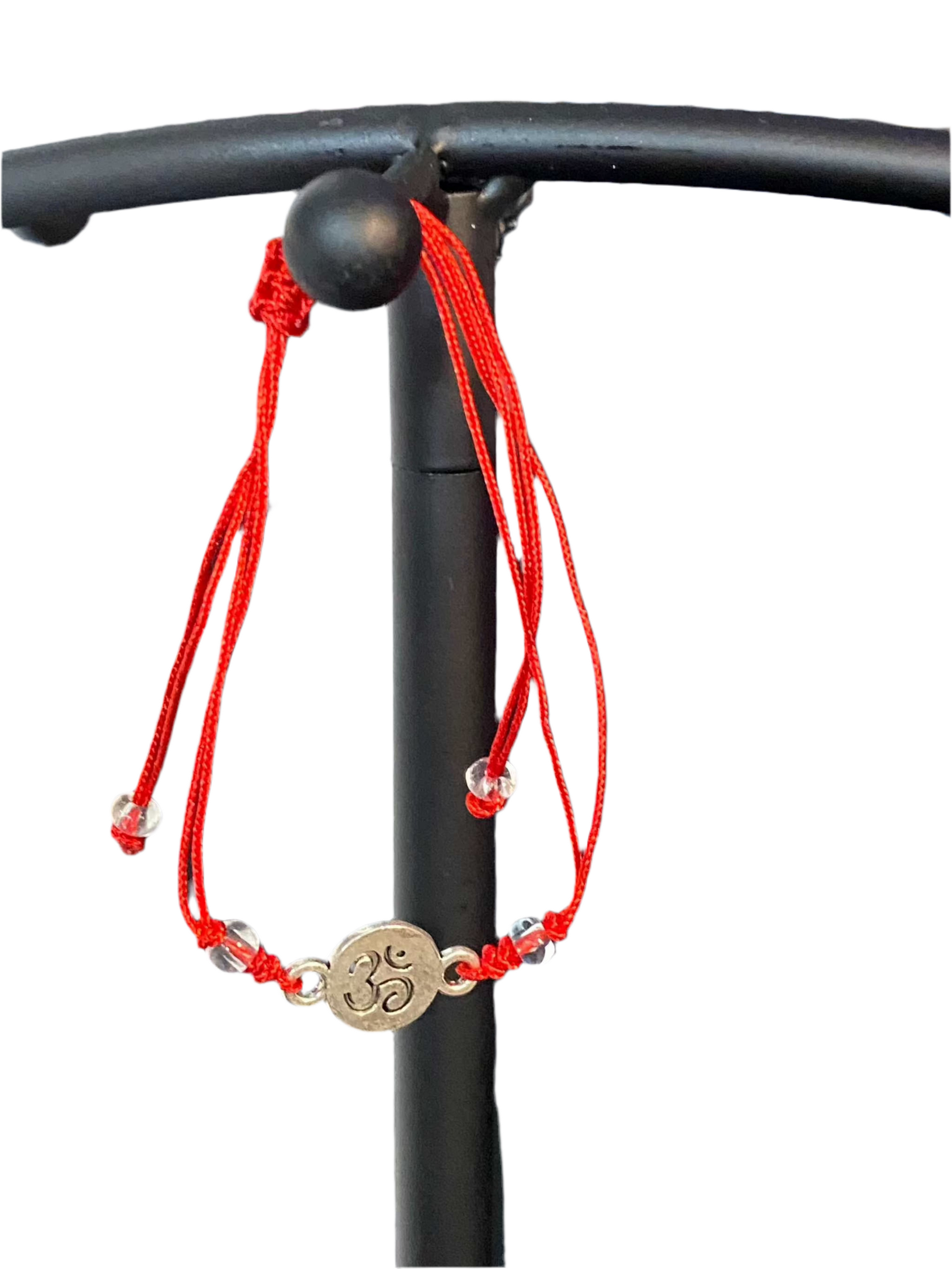 Red String Om Pull String Bracelet