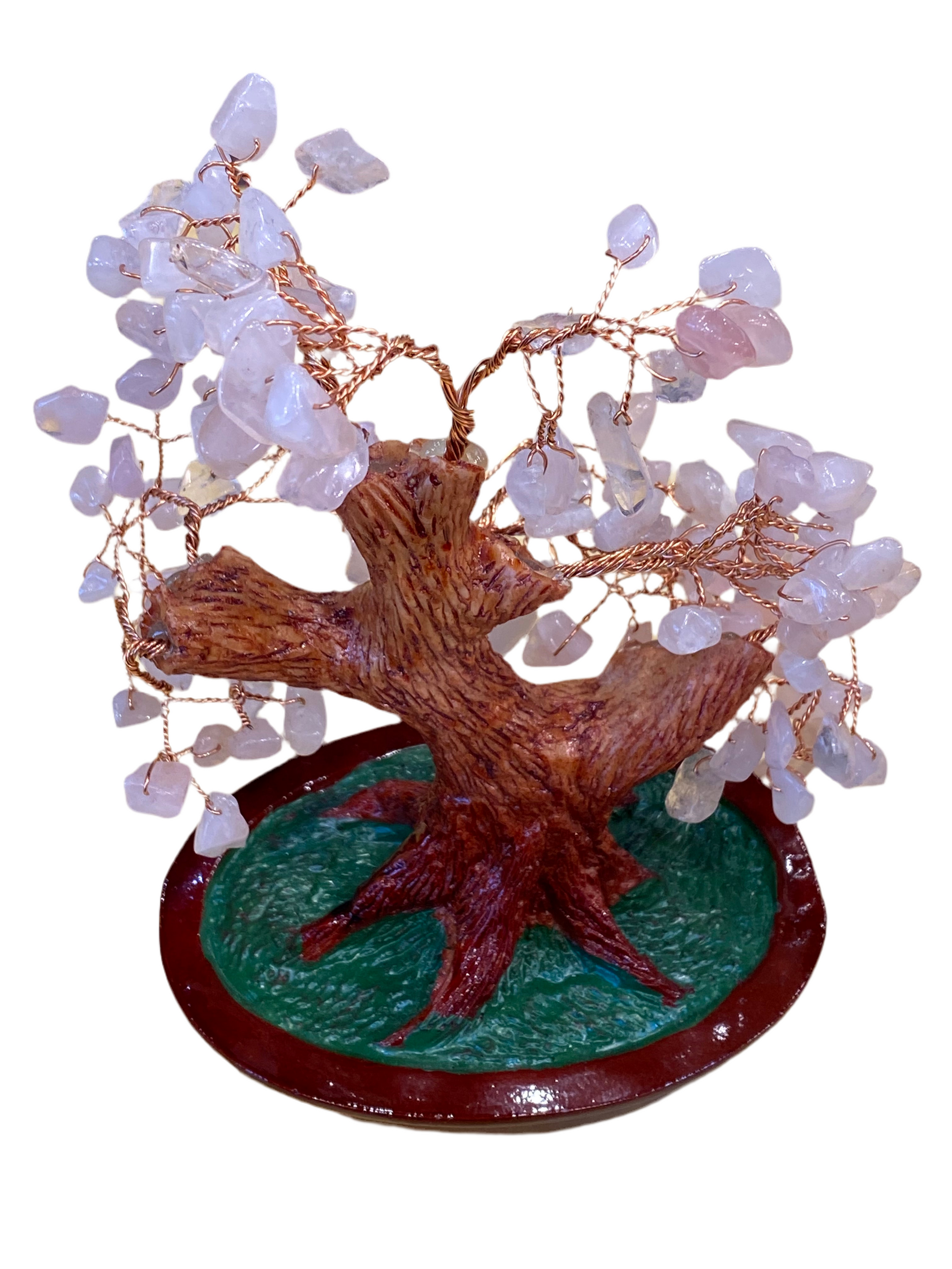 Feng Shui Bonsai Gemstone Rose Quartz Tree