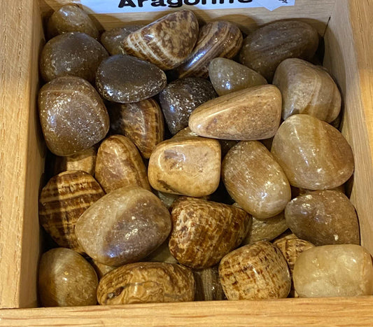 Aragonite Tumbled Stone polished, soothing and uplifting, enhances growth.