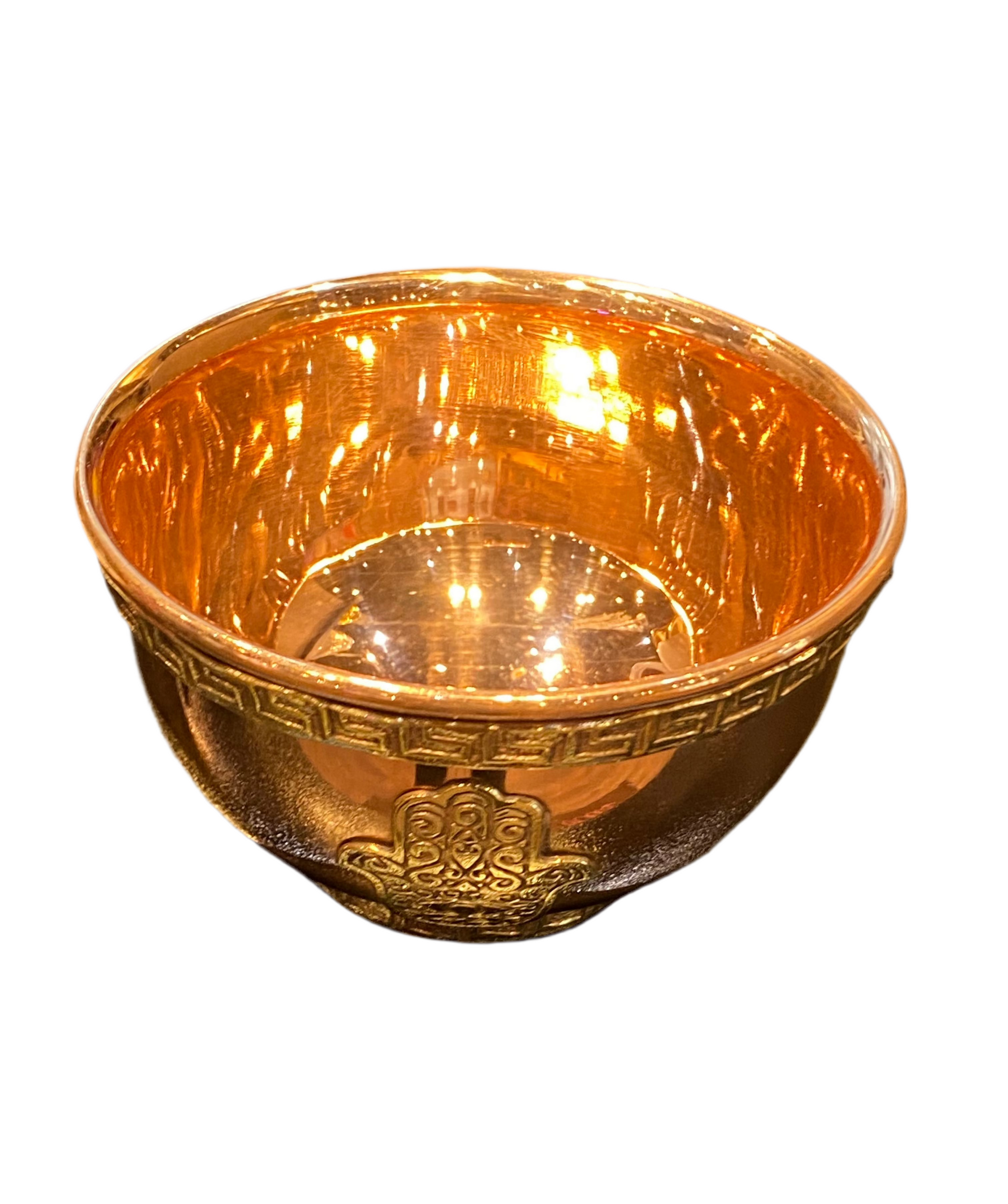 Copper Offering Bowl Hamsa