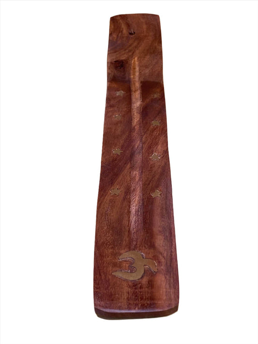 Wooden Ash Catcher Incense Holder Om