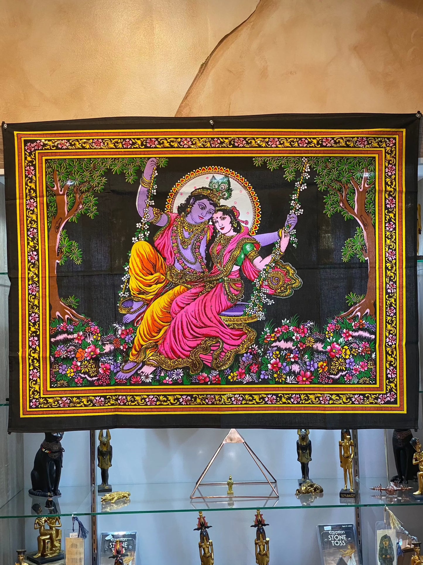 Lord Krishna and Goddess Radha Tapestry