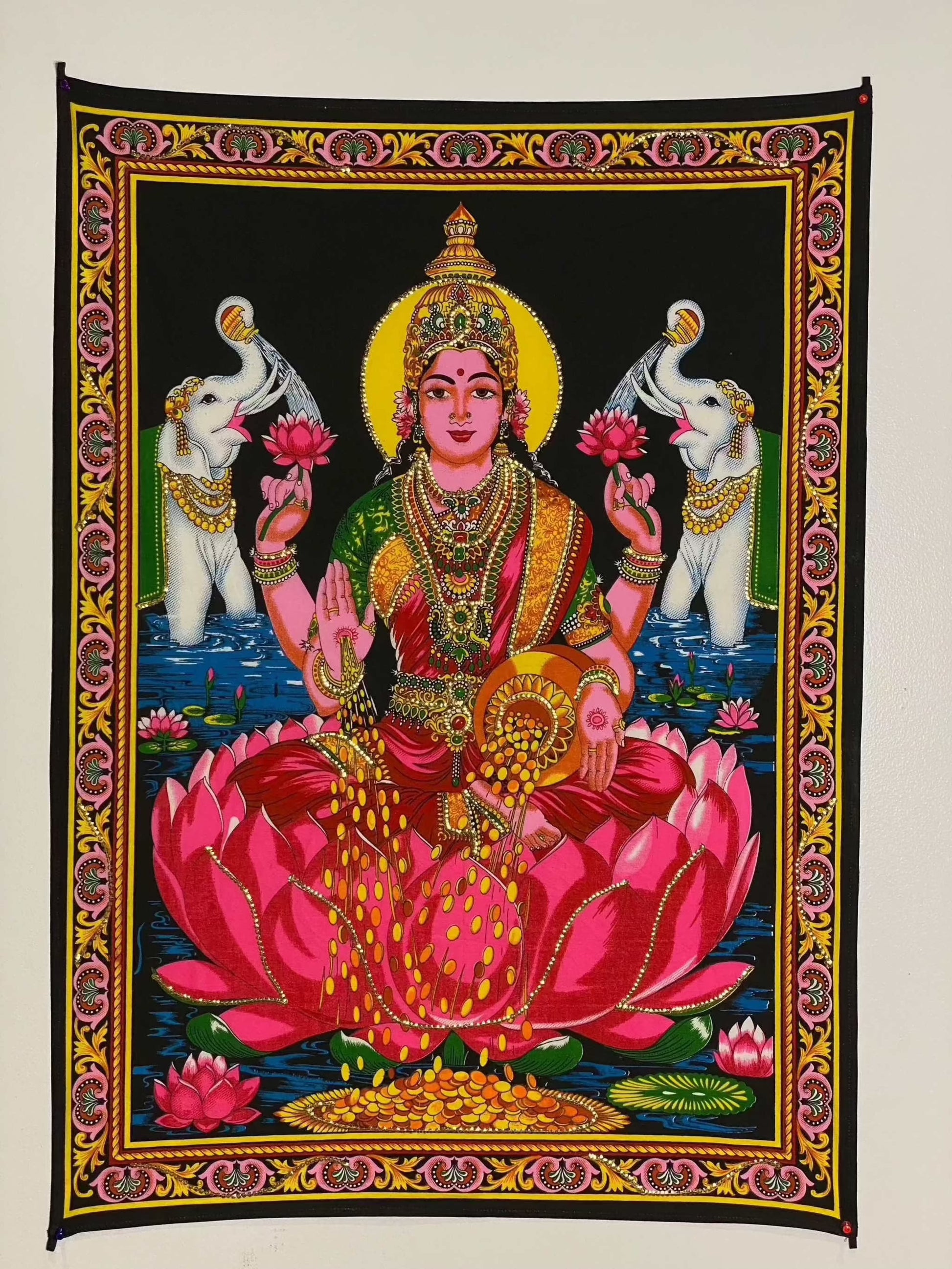 Goddess Lakshmi Indian Tapestry