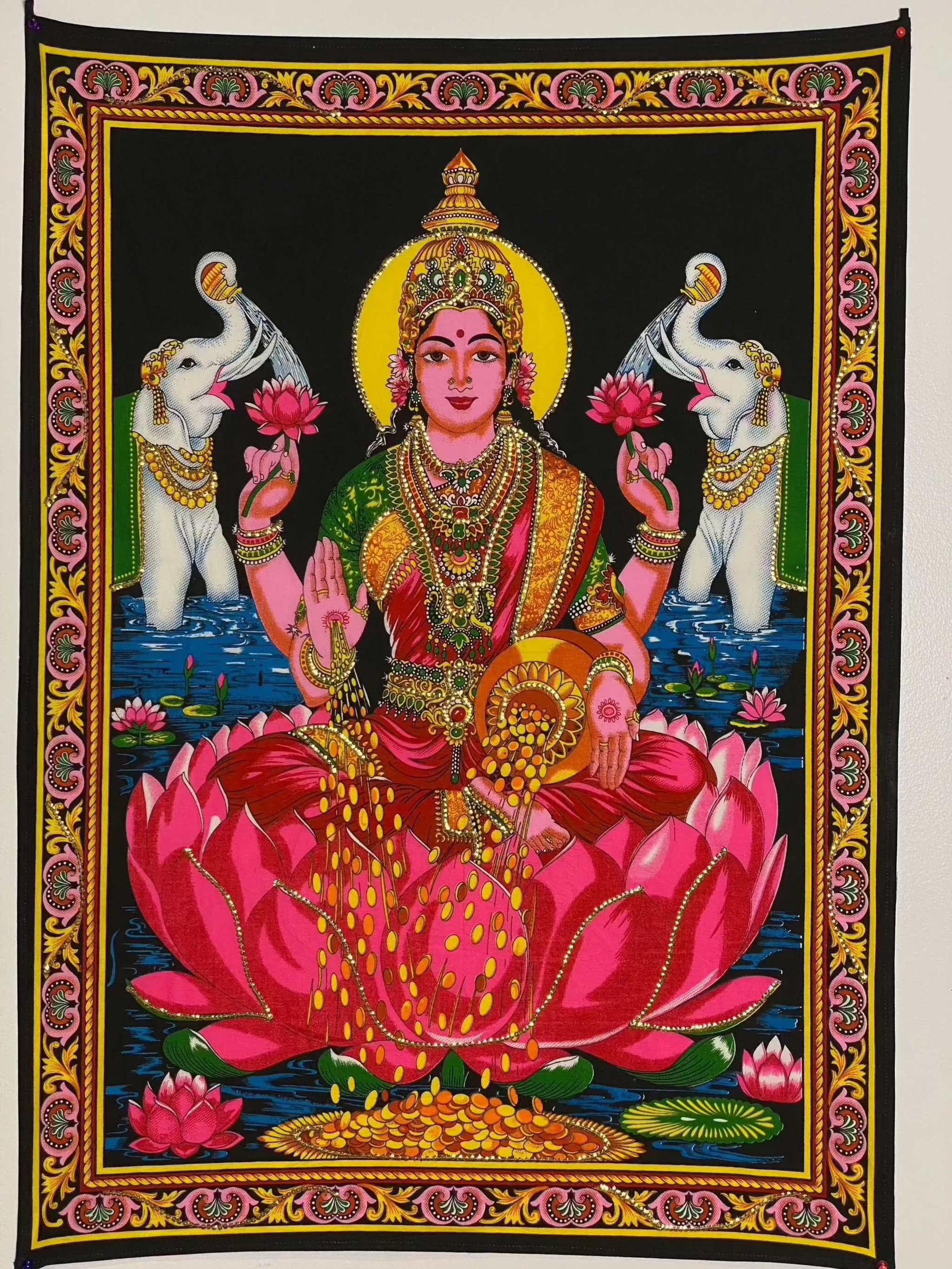 Goddess Lakshmi Indian Tapestry