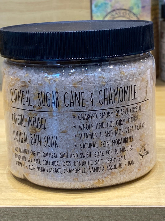 Crescent City Swoon Oatmeal, Sugar Cane and Chamomile Crystal Infused Dead Sea Soak
