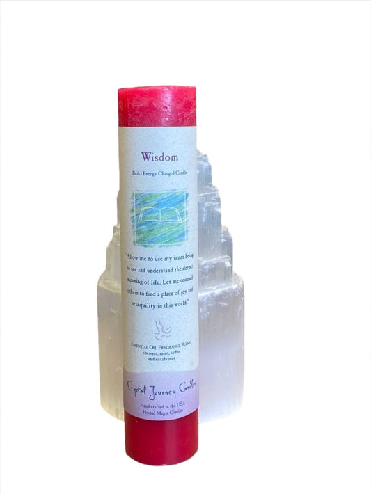 Reiki Pillar Candle Wisdom