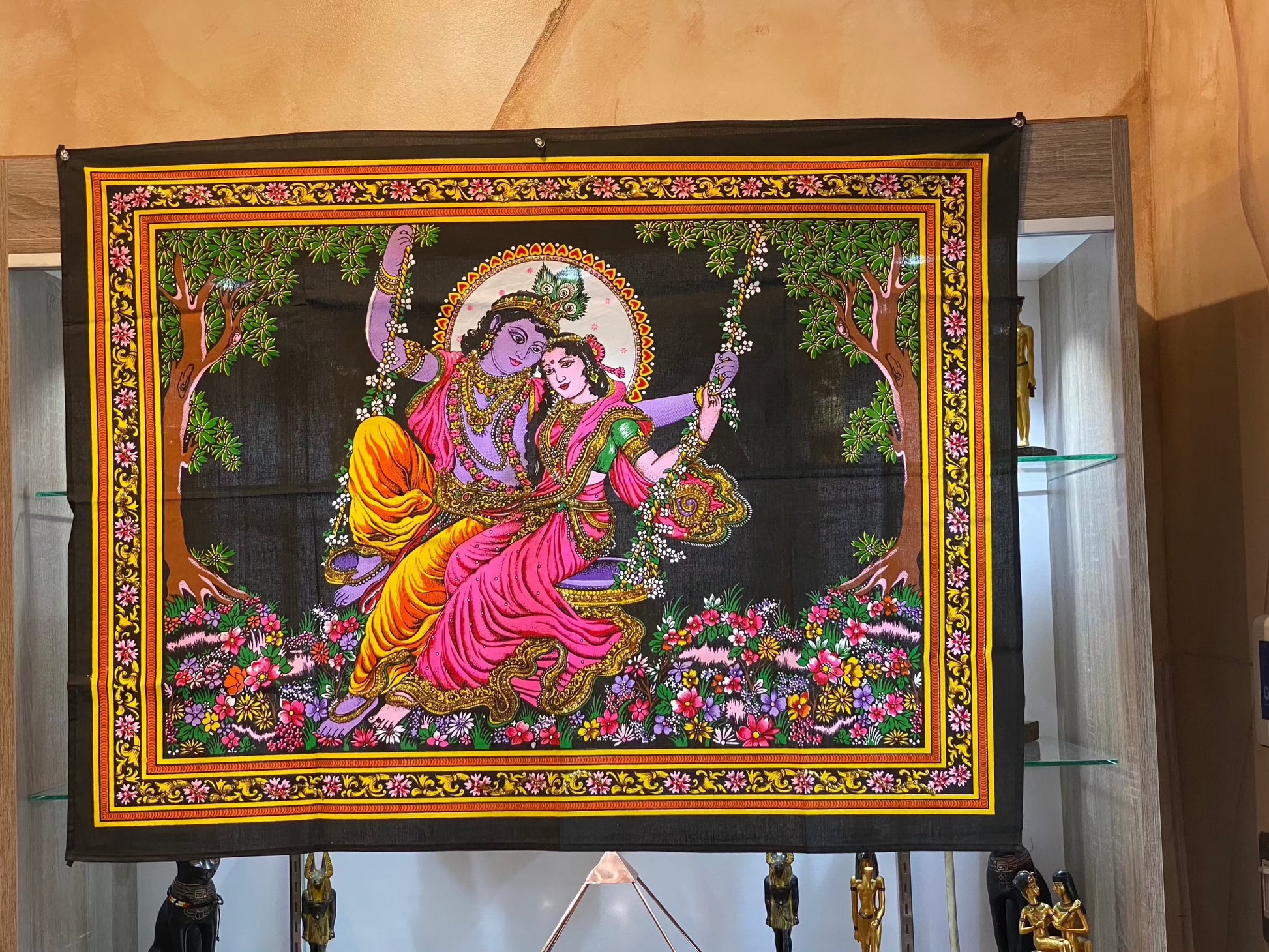 Lord Krishna and Goddess Radha Tapestry
