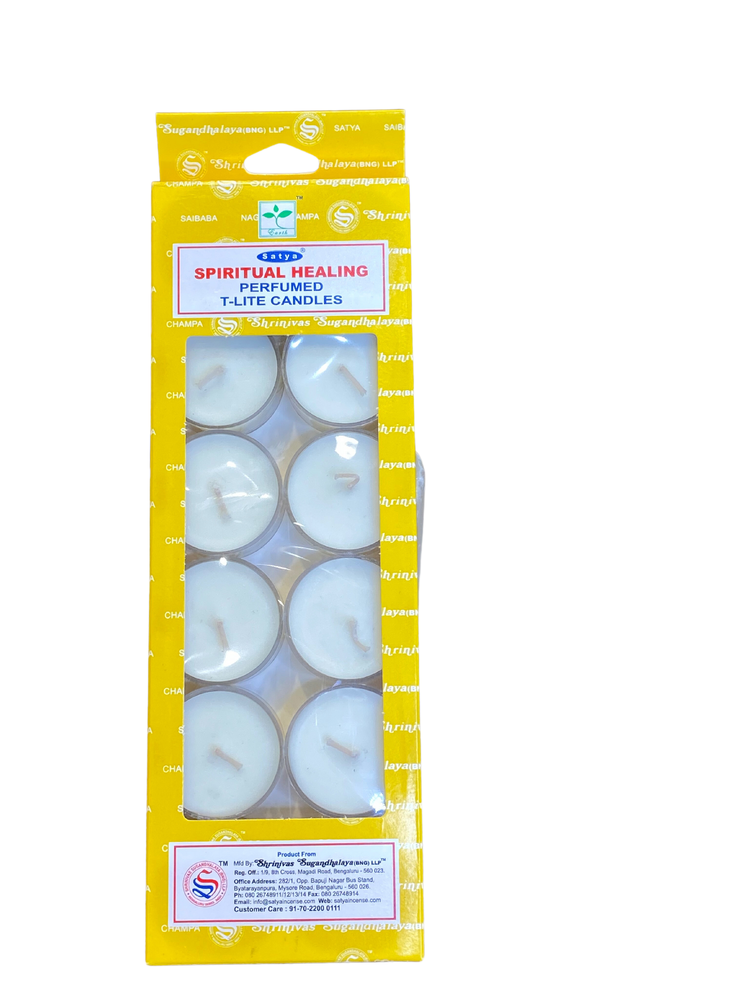 Satya Spiritual Healing Tea Light Candles – Meditation & Energy Cleansing (12 Pack)
