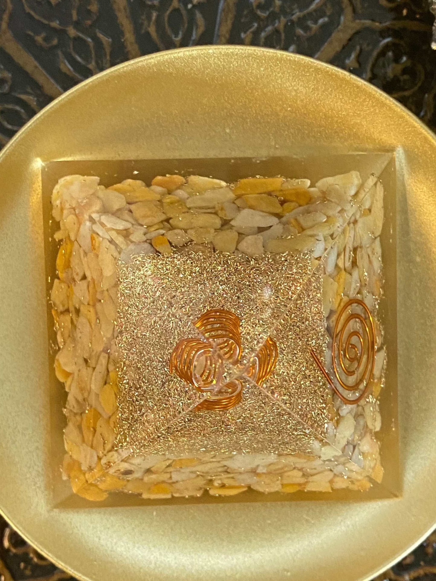 Orgonite Pyramid Yellow Aventurine