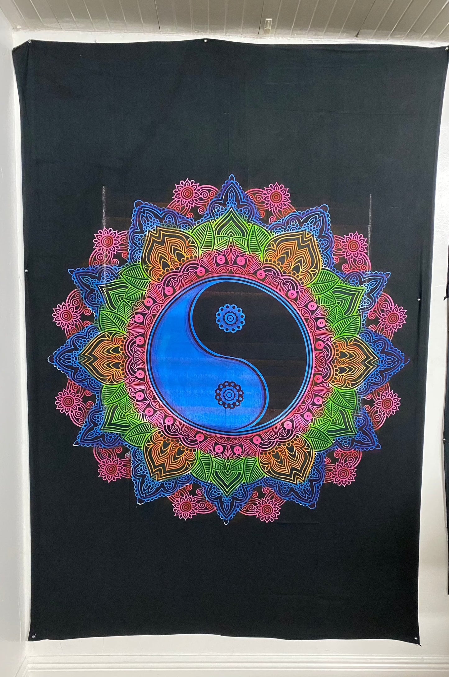 Yin Yang Mandala Tapestry