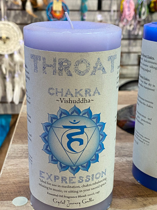 Crystal Journey Throat Chakra Candle