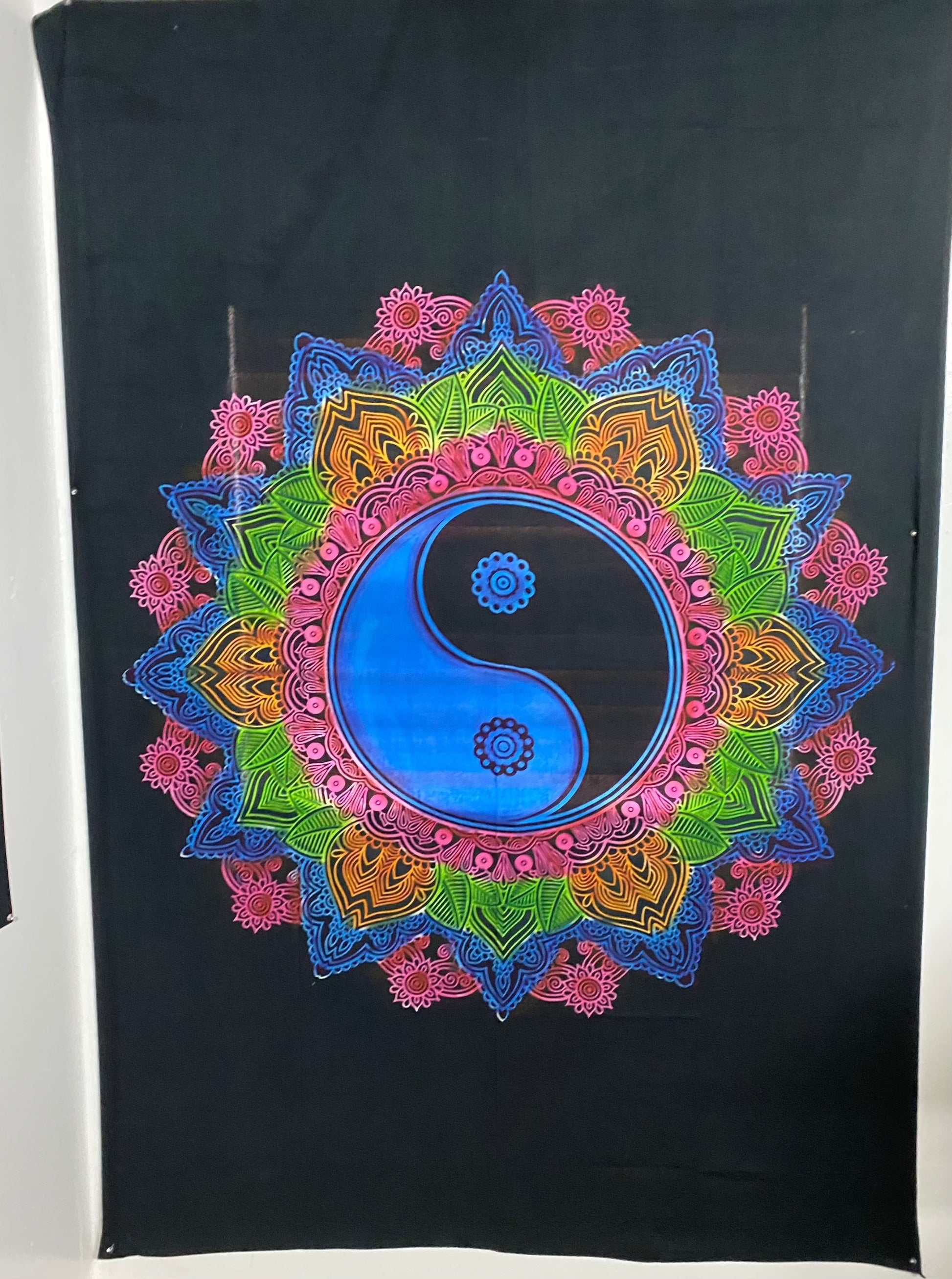 Yin Yang Mandala Tapestry