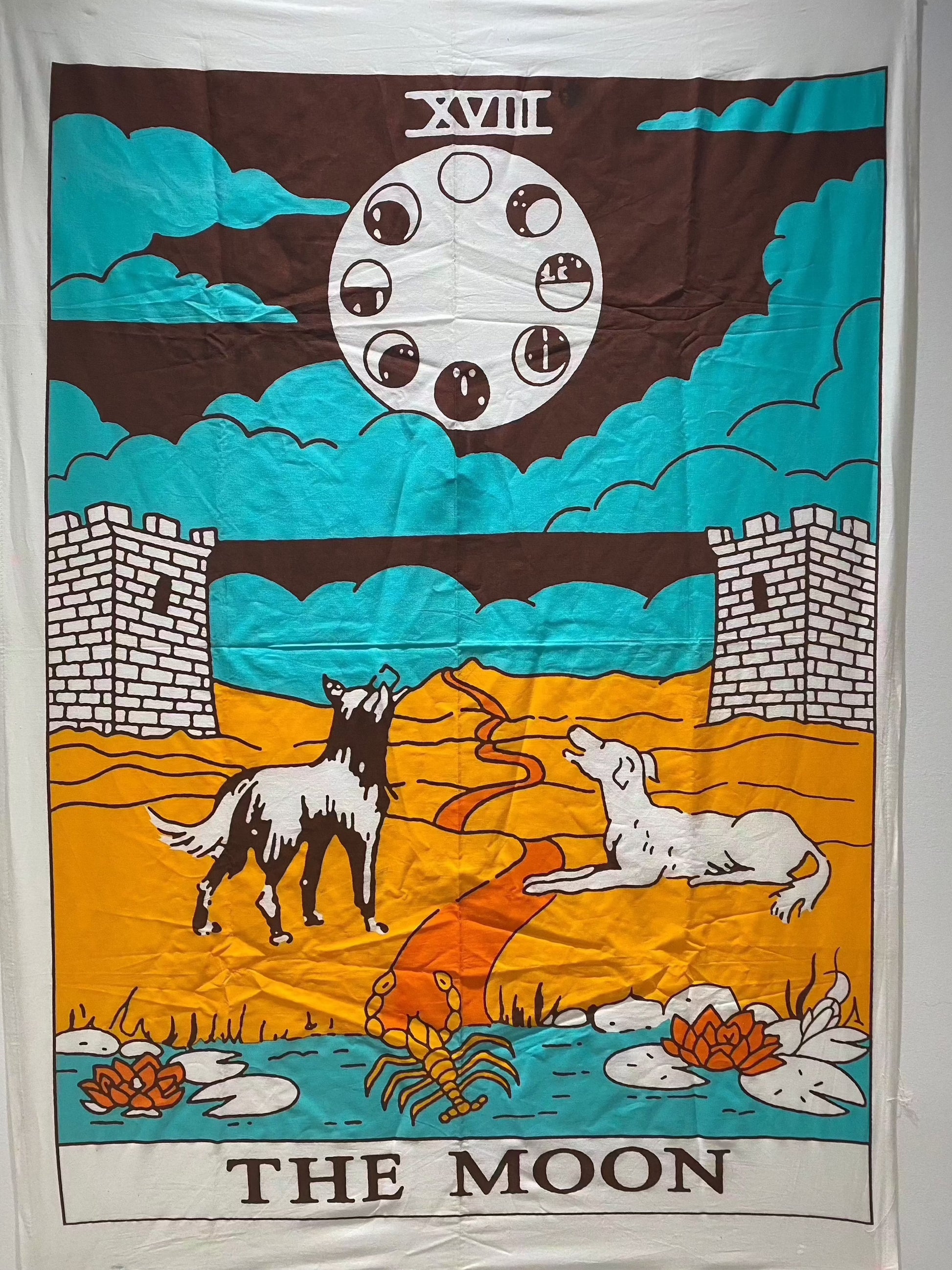 Rider Tarot Tapestry The Moon