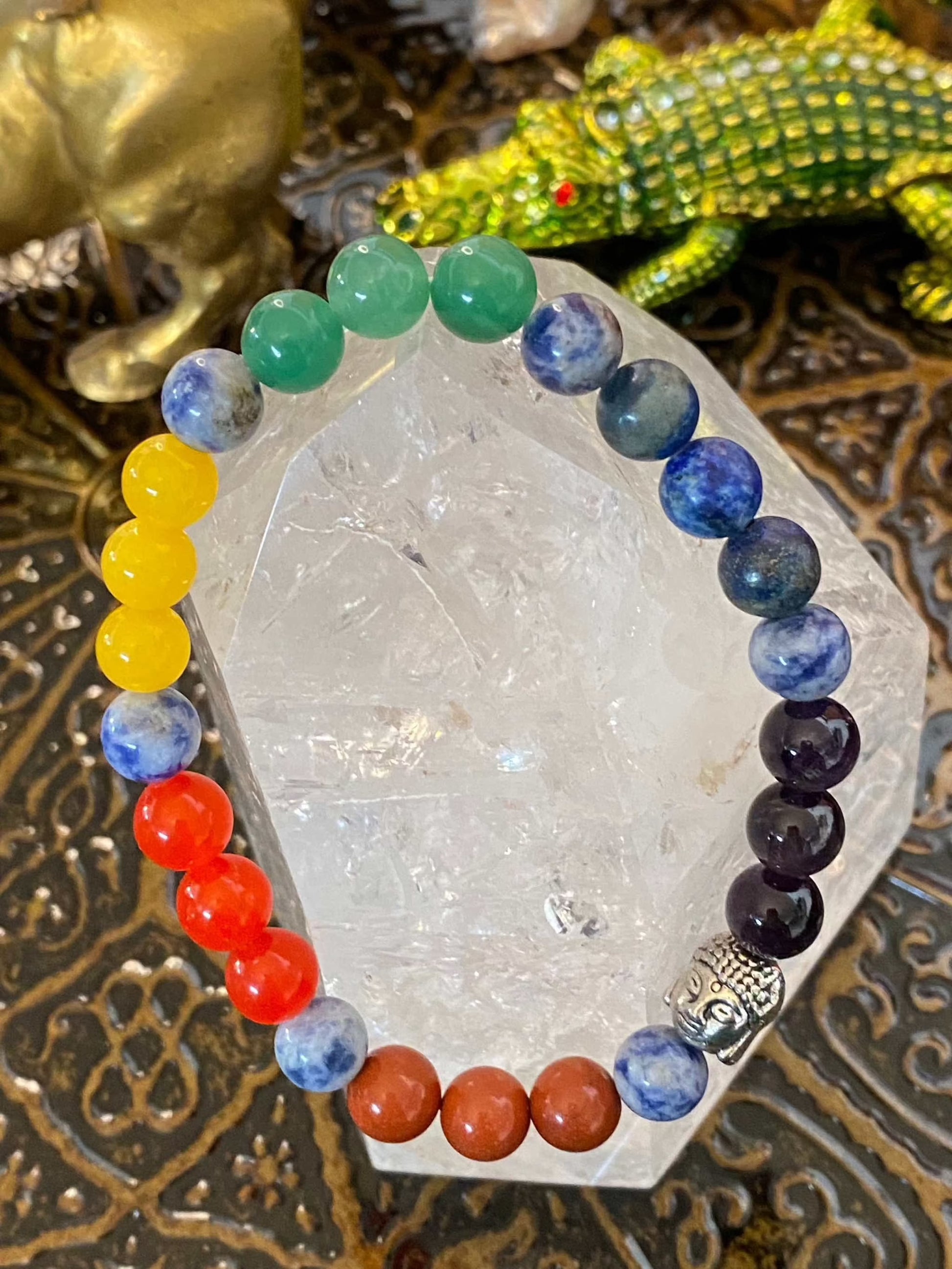 Chakra Buddha charm beaded String Bracelet