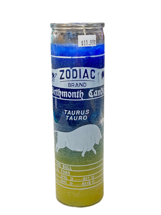 Zodiac Taurus 7 Day Candle