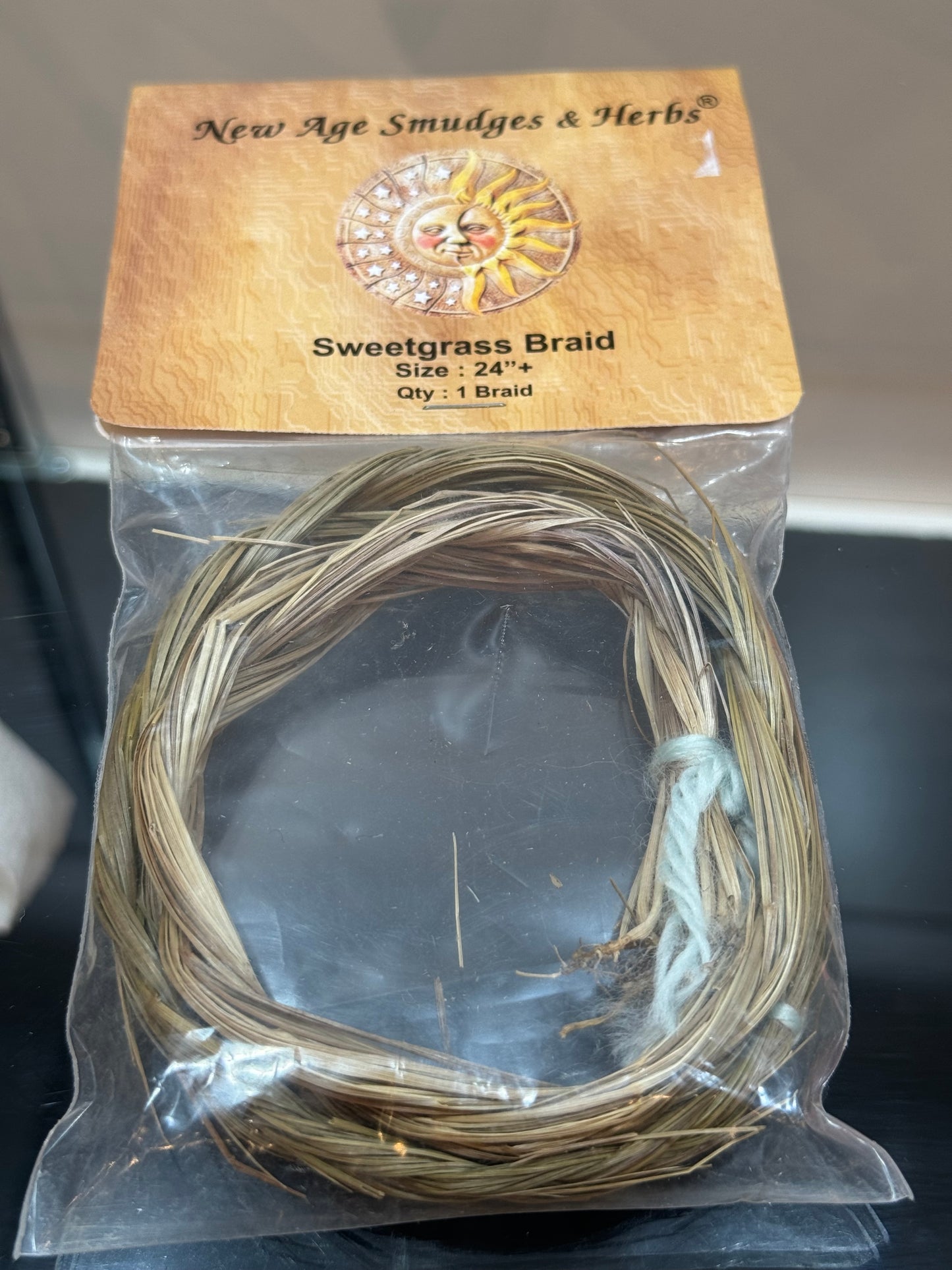 New Age Smudges & Herbs Sweetgrass Braid 24" Packaged