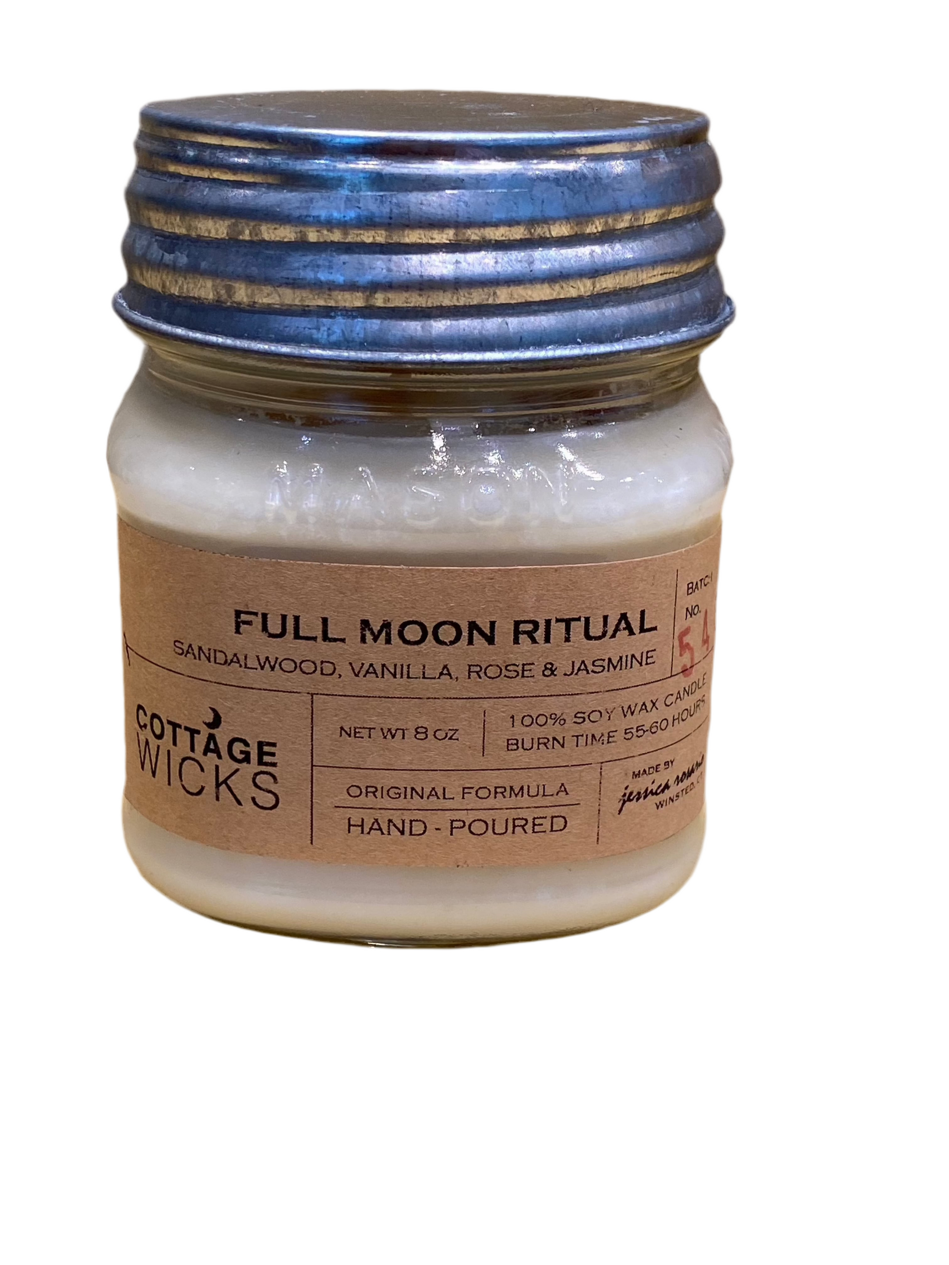 Full Moon Ritual Crystal Soy Candle