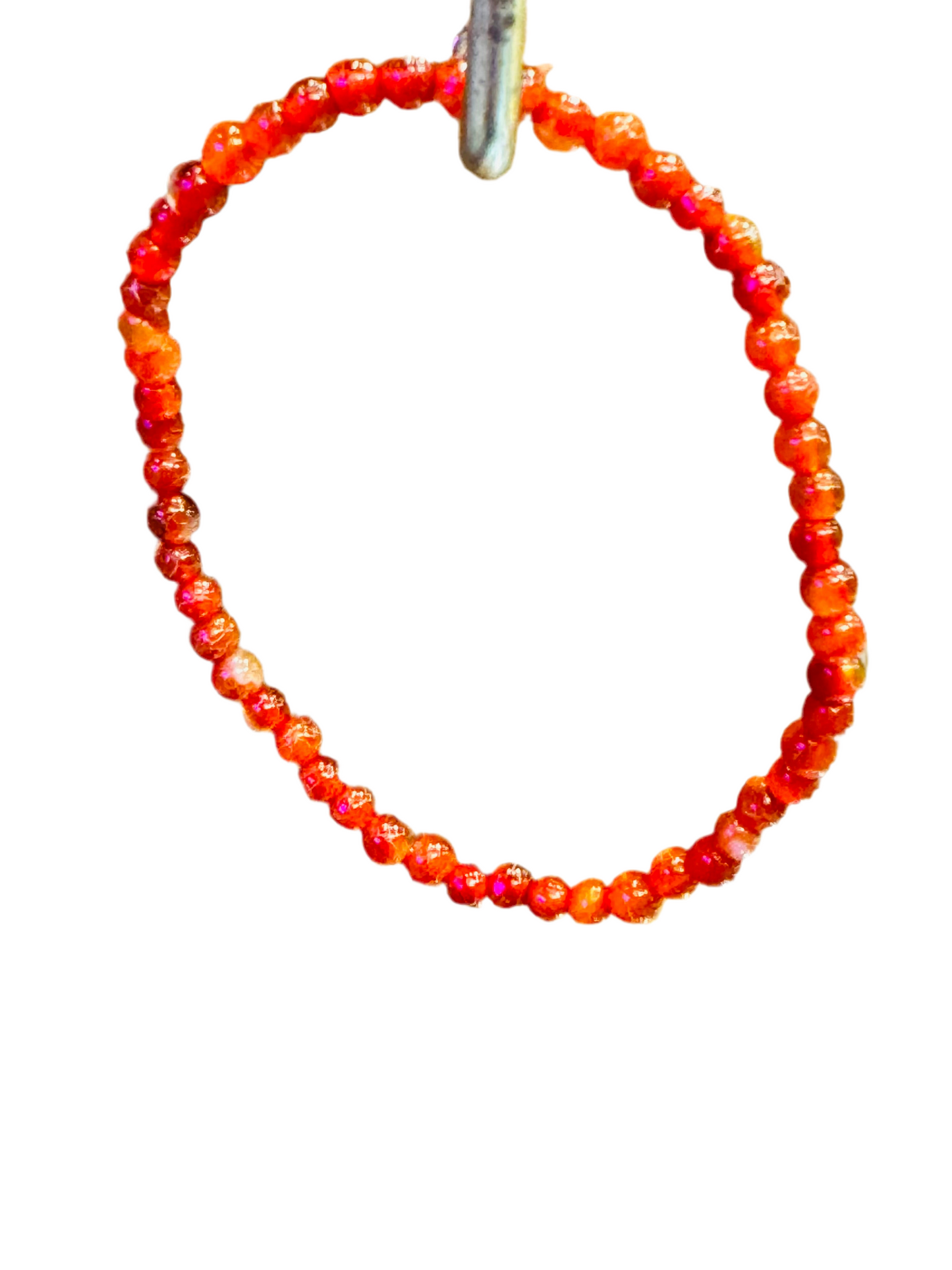 Carnelian Stretch Beaded Bracelet 4mm