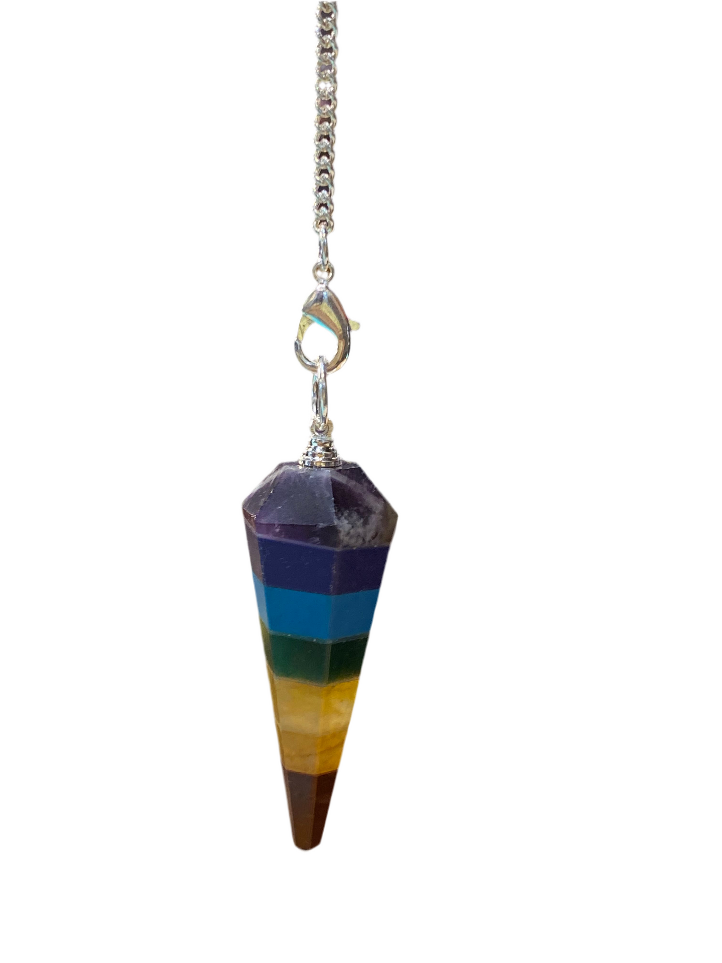 7 Chakra Gemstone Pendulum Point