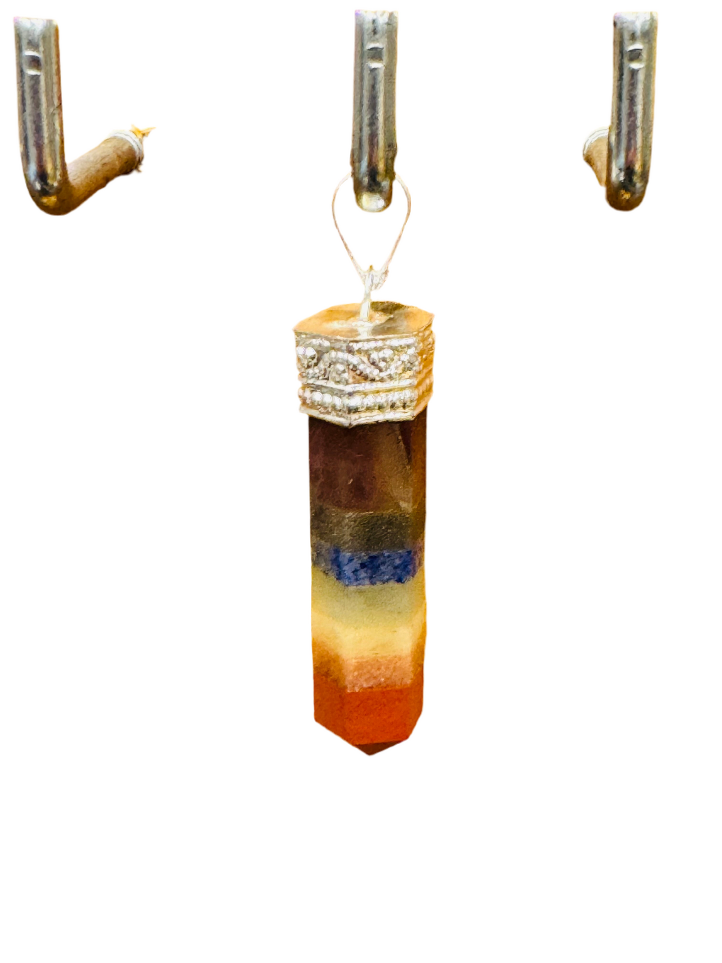 Chakra Layered Polished Point Pendant