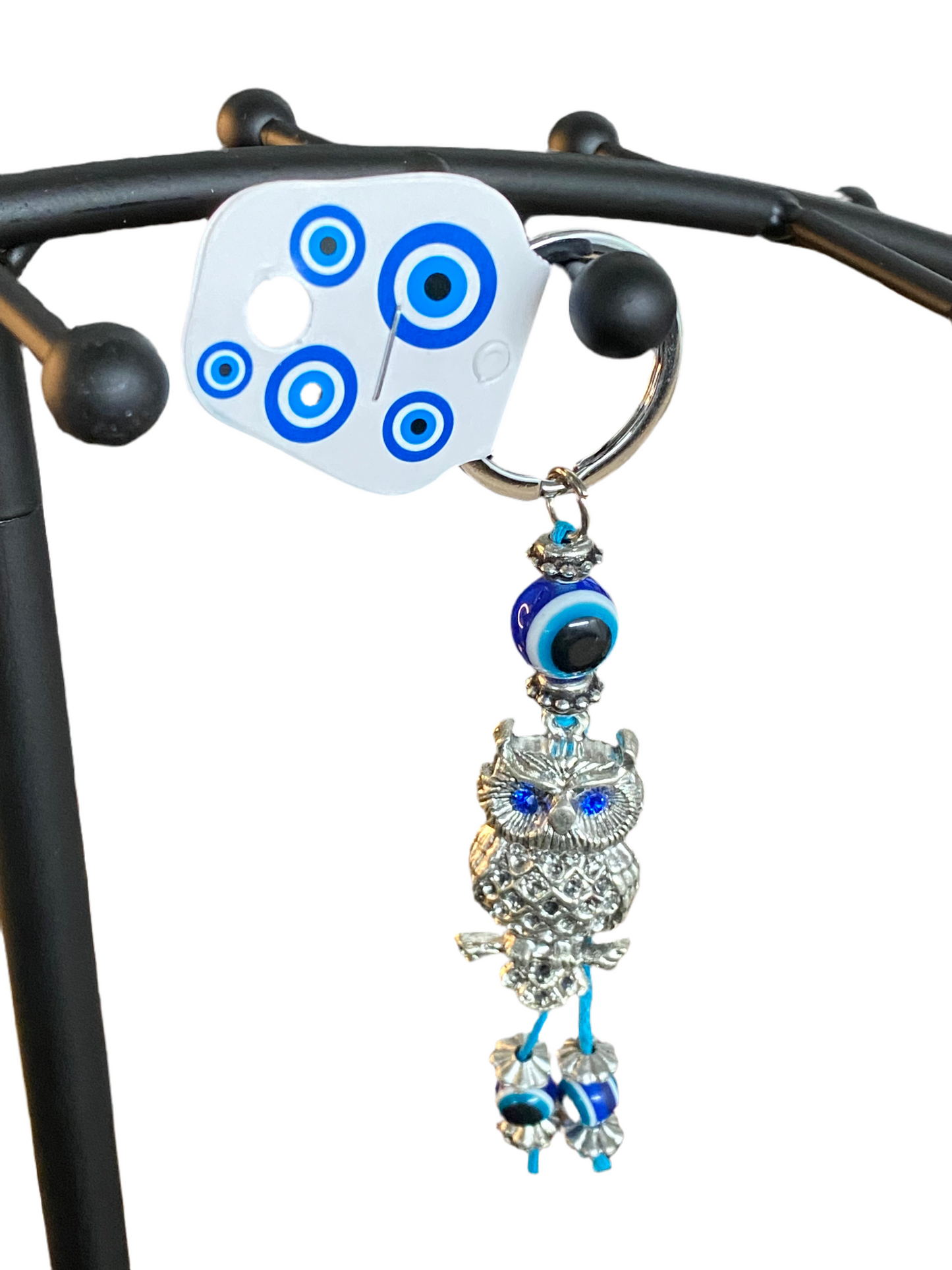 Evil Eye Owl Keychain