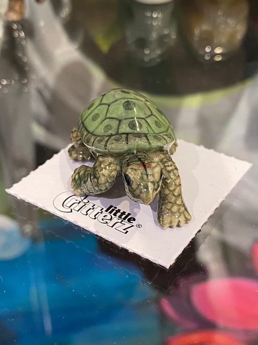 Little Ras Garden Turtle Porcelain Miniature