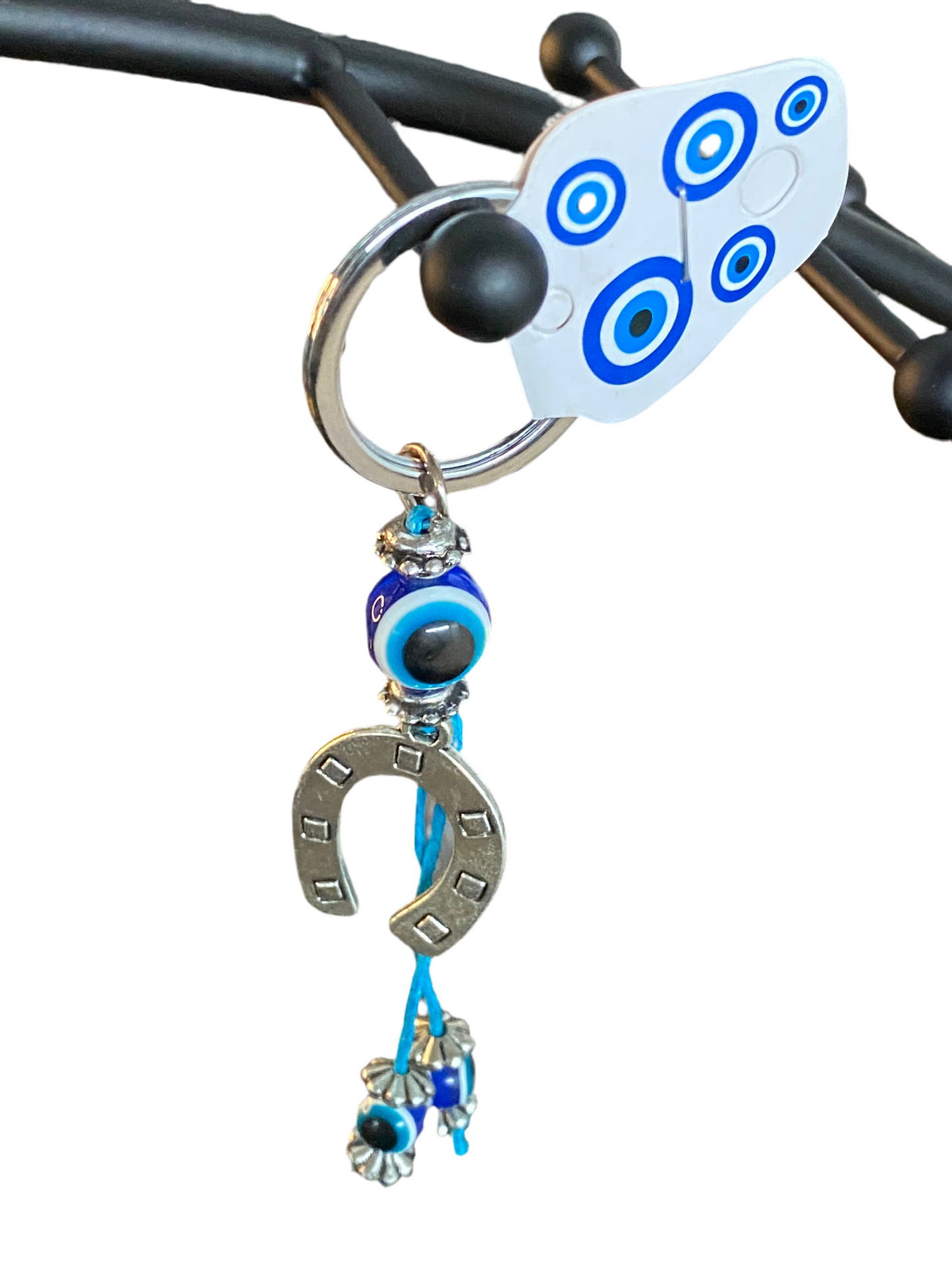 Evil Eye Horseshoe Keychain