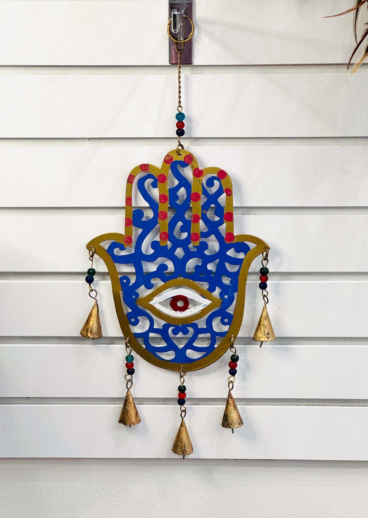 Handmade Brass Hamsa Wind Chime