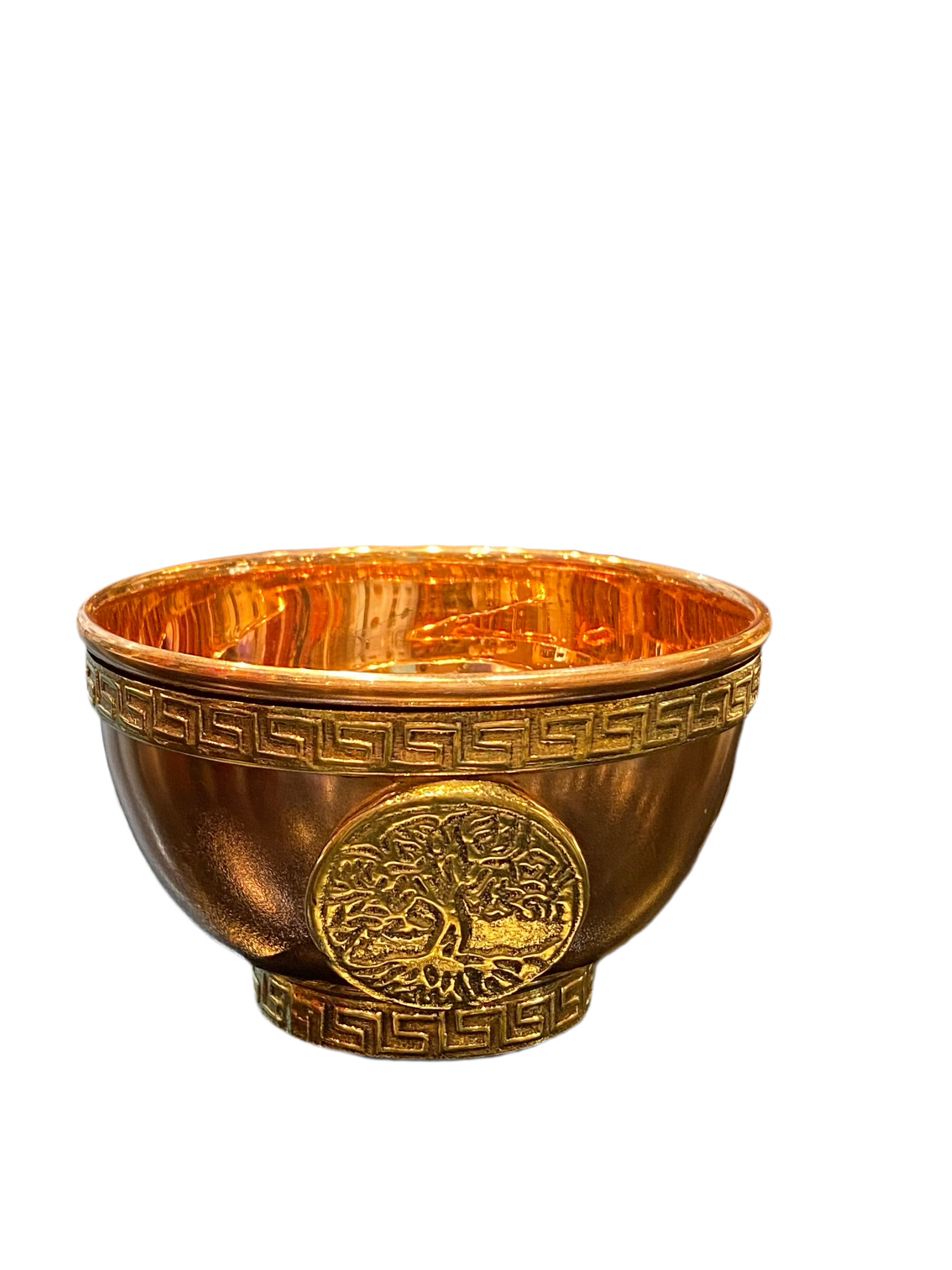 Copper Offering Bowl Tree of Life 