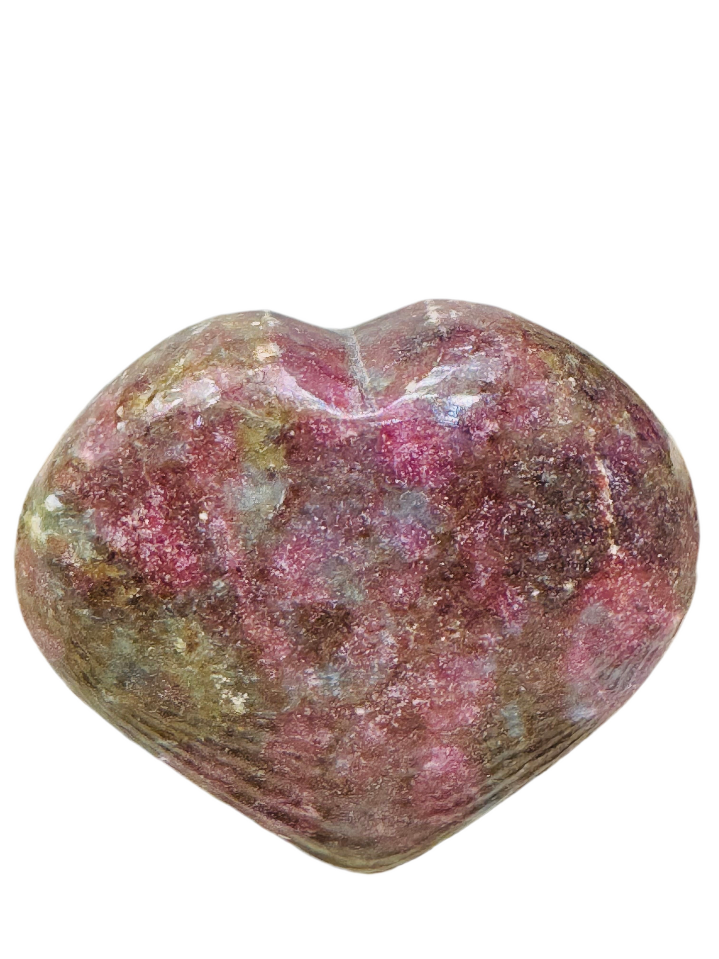 Zoisite Heart Hand Carved Large Palm Stone