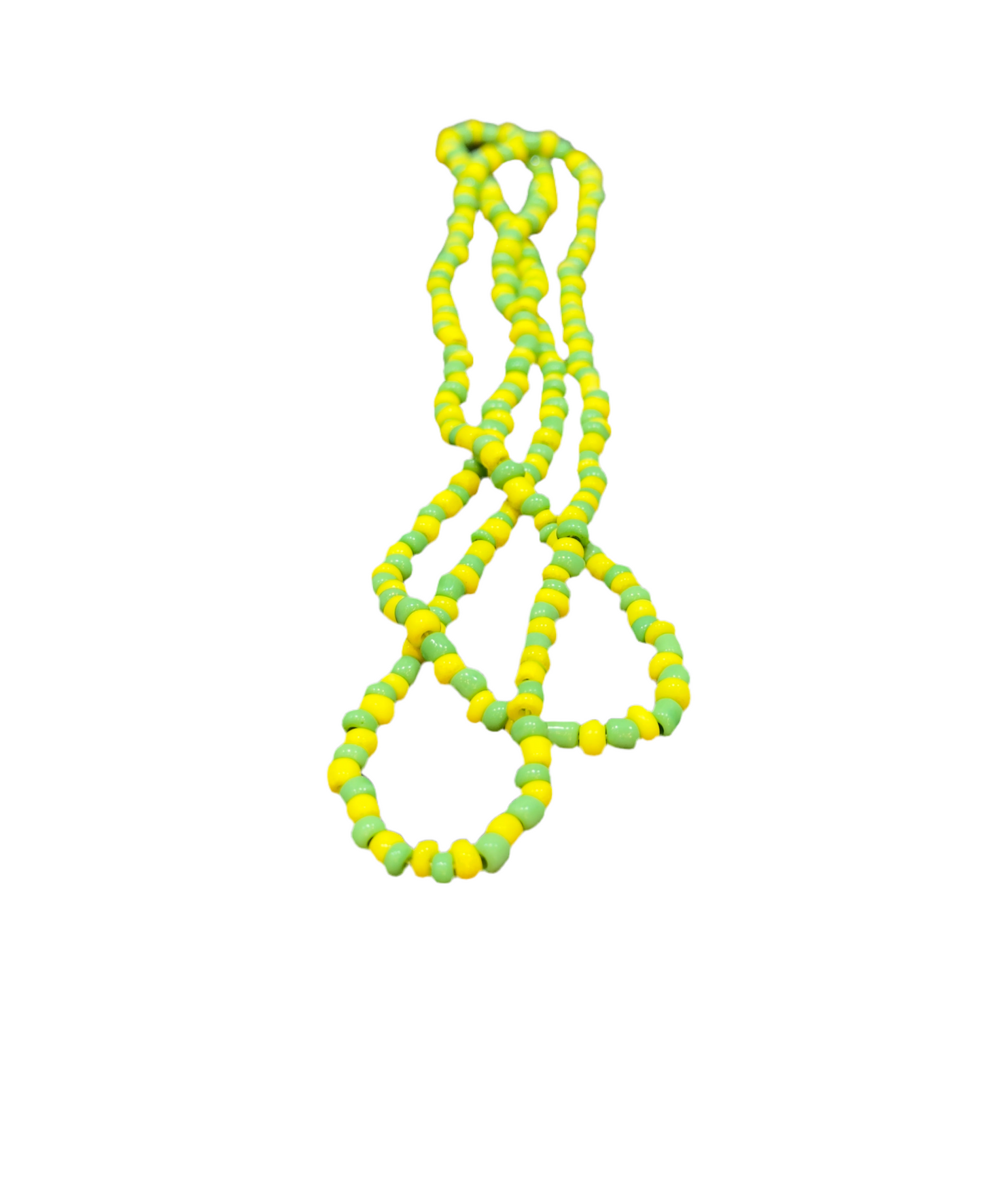 Orisha Orúla Beaded Green and Yellow Necklace