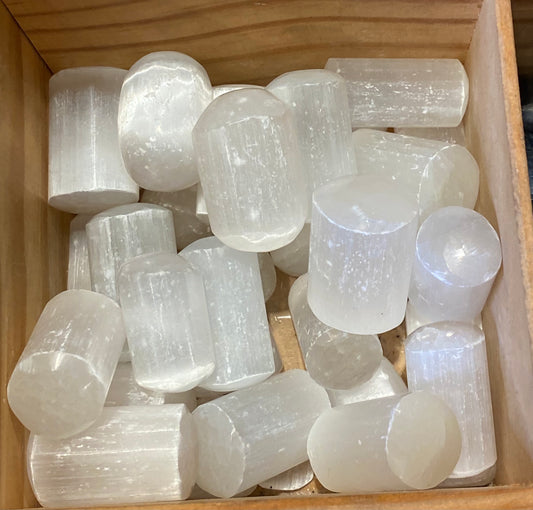 Selenite Tumbled Cubed Stone 1pc