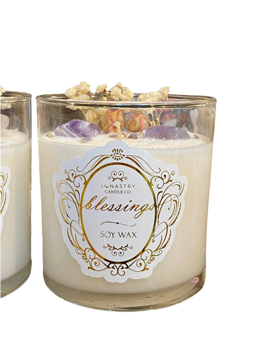 Blessings Soy Wax Crystal Candle