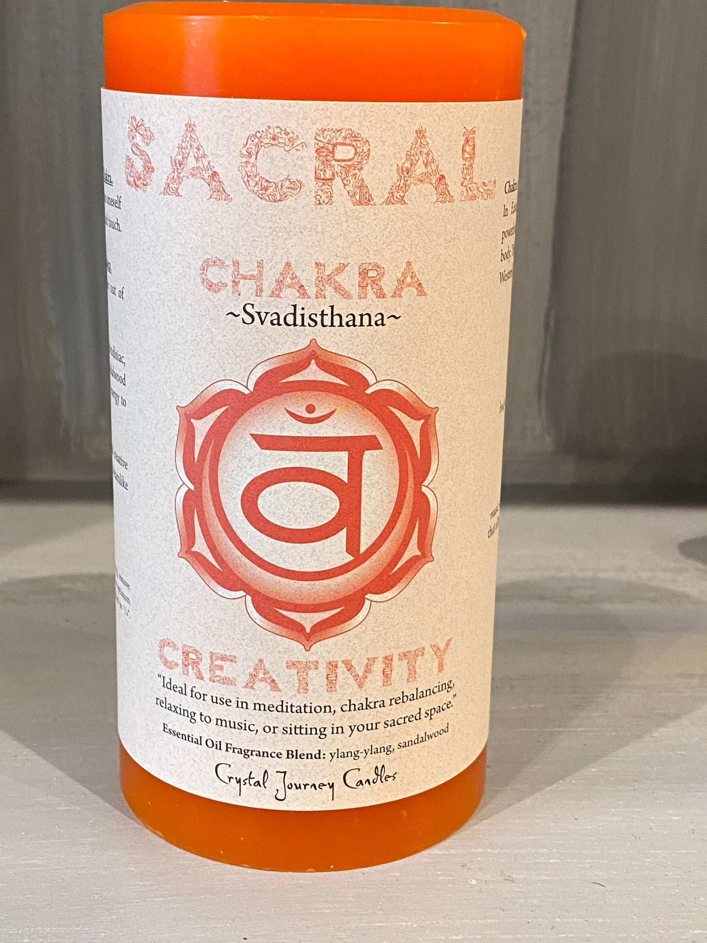 Crystal Journey Sacral Chakra Candle